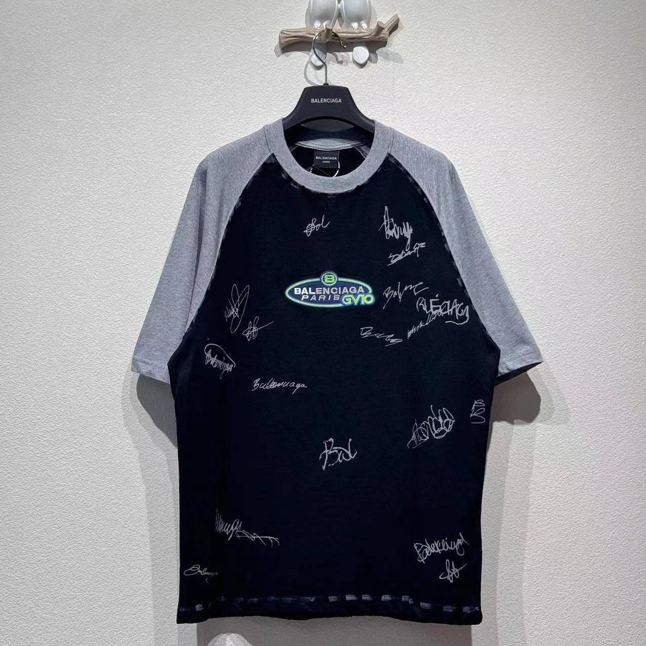 Balenciaga Banana Raglan Oversized T-Shirt In Faded Black Dry Jersey - DesignerGu