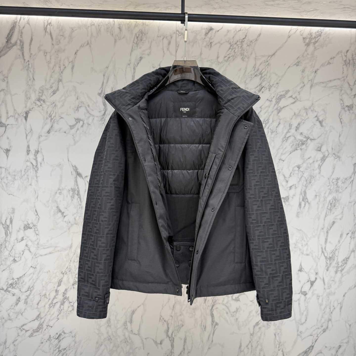 Fendi 'FF Denim Tech' Padded Jacket - DesignerGu