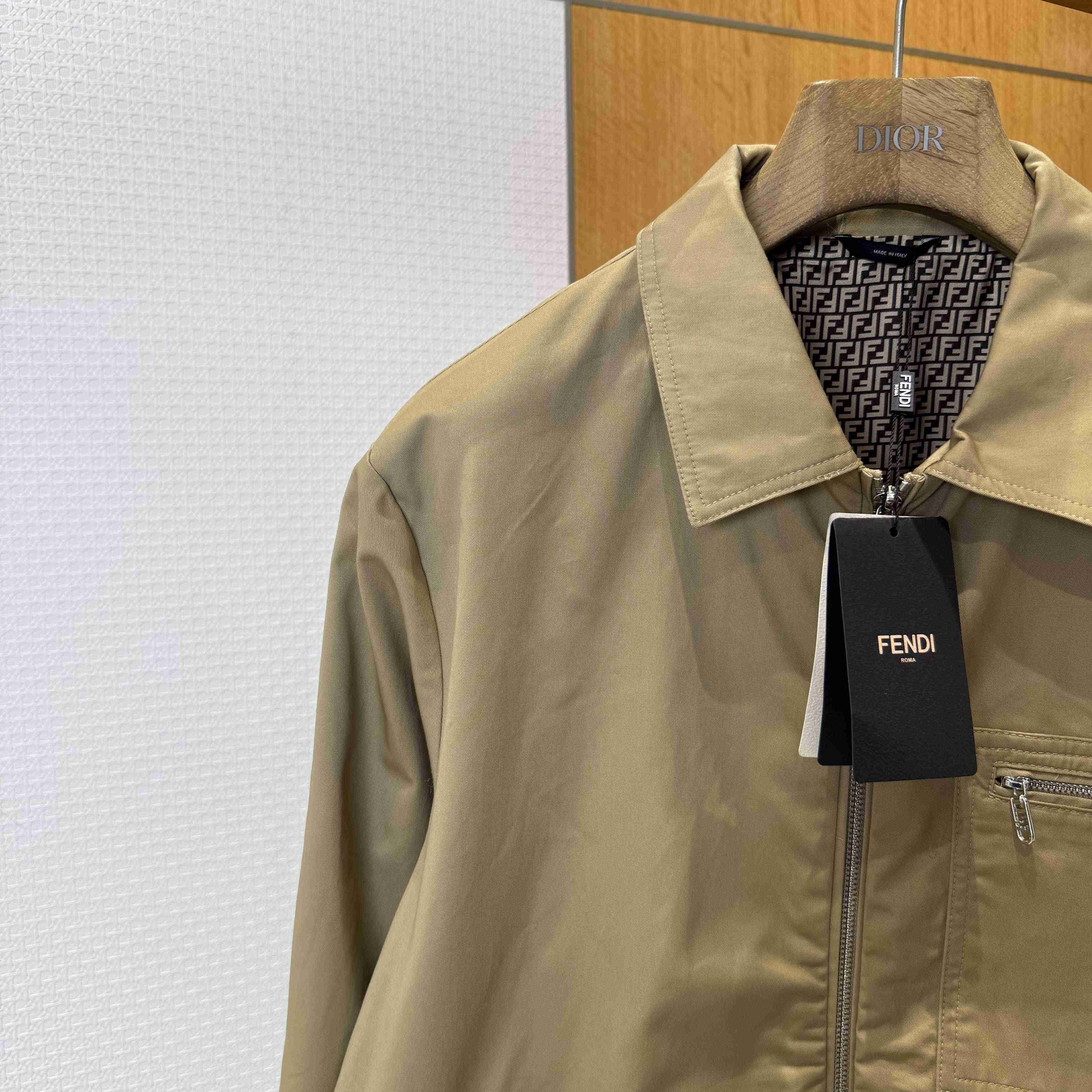 Fendi Beige Gabardine Blouson - DesignerGu