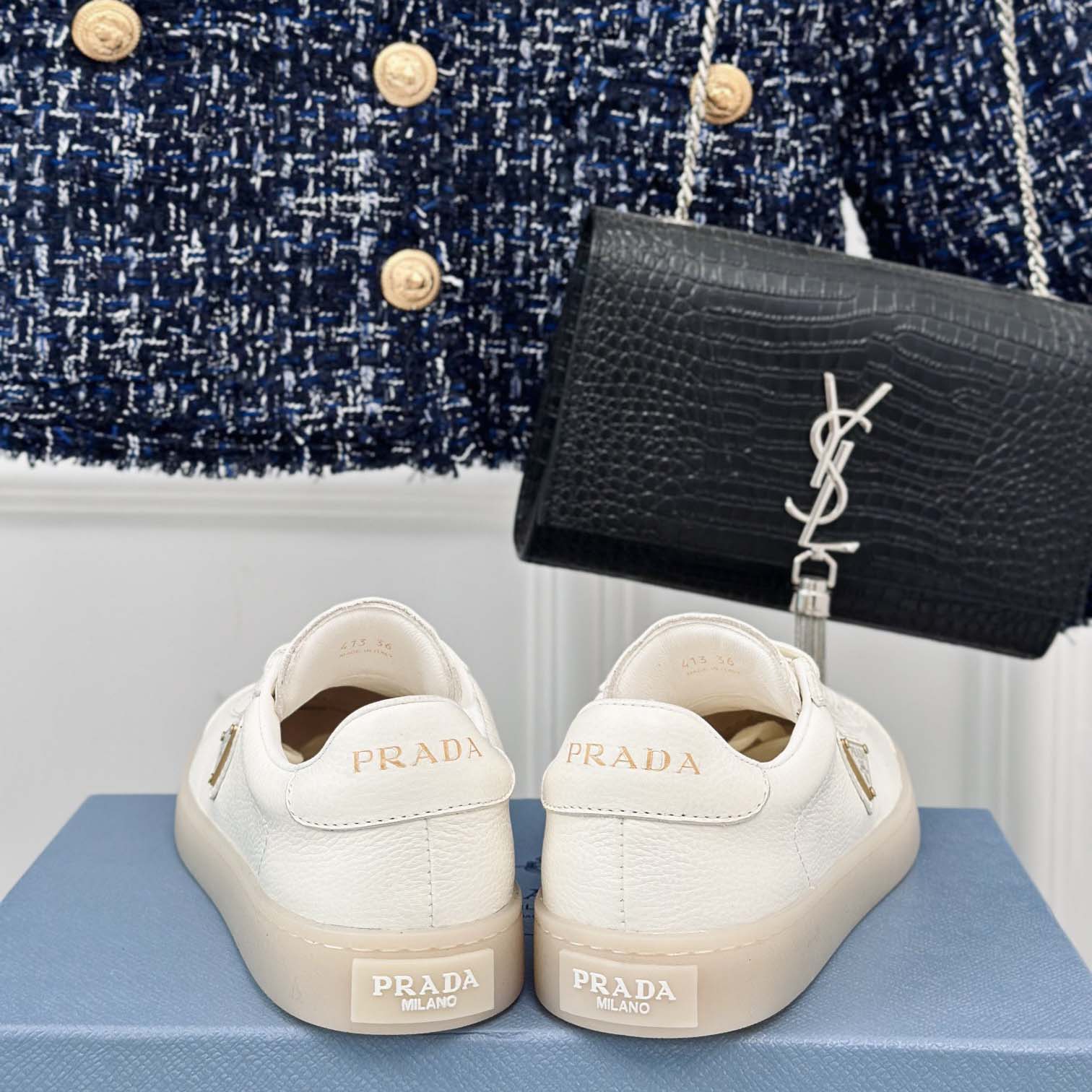 Prada Leather Sneaker - DesignerGu