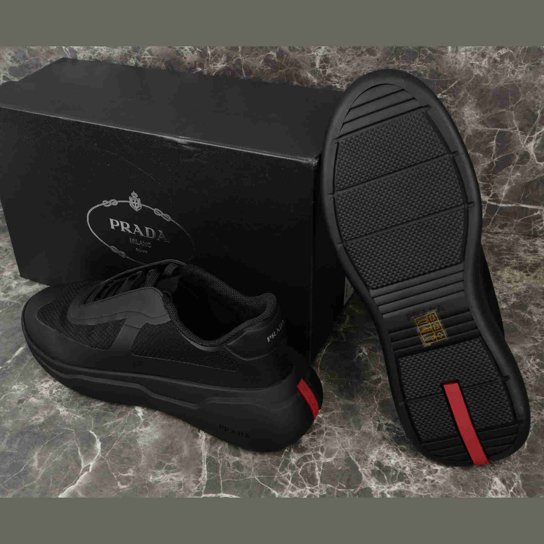 Prada America's Cup Re-Nylon And Bike Fabric Sneakers - DesignerGu