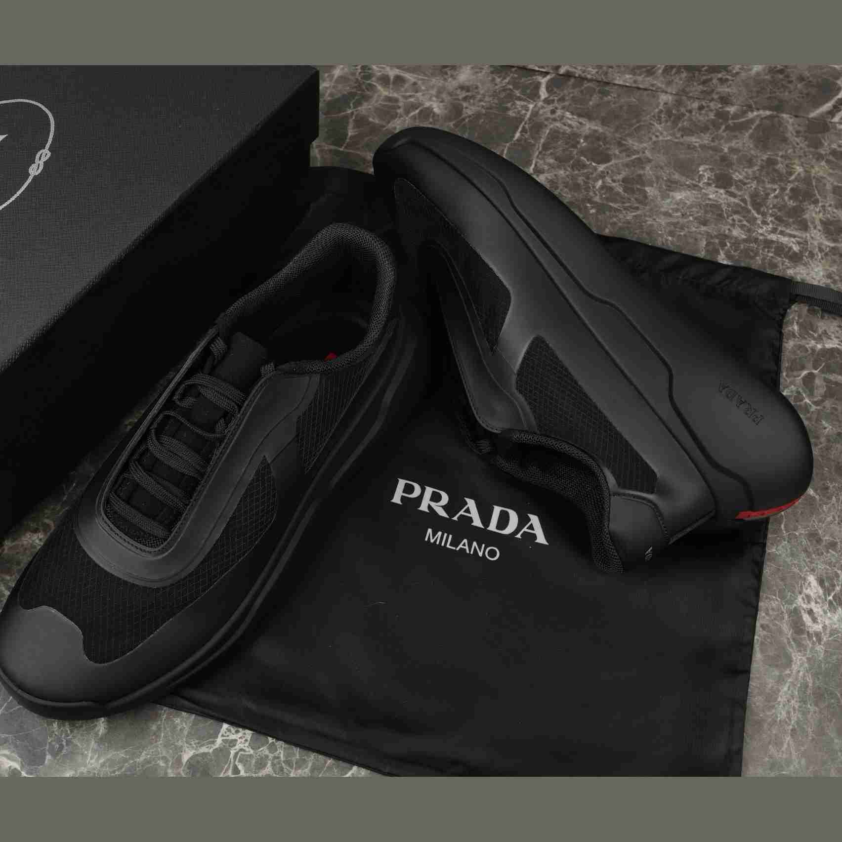 Prada America's Cup Re-Nylon And Bike Fabric Sneakers - DesignerGu