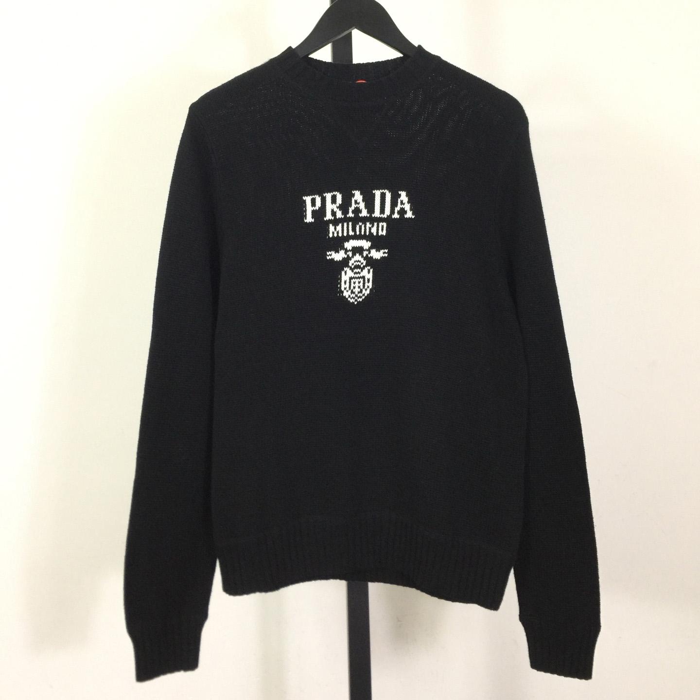 Prada Wool and cashmere crew-neck sweater - DesignerGu