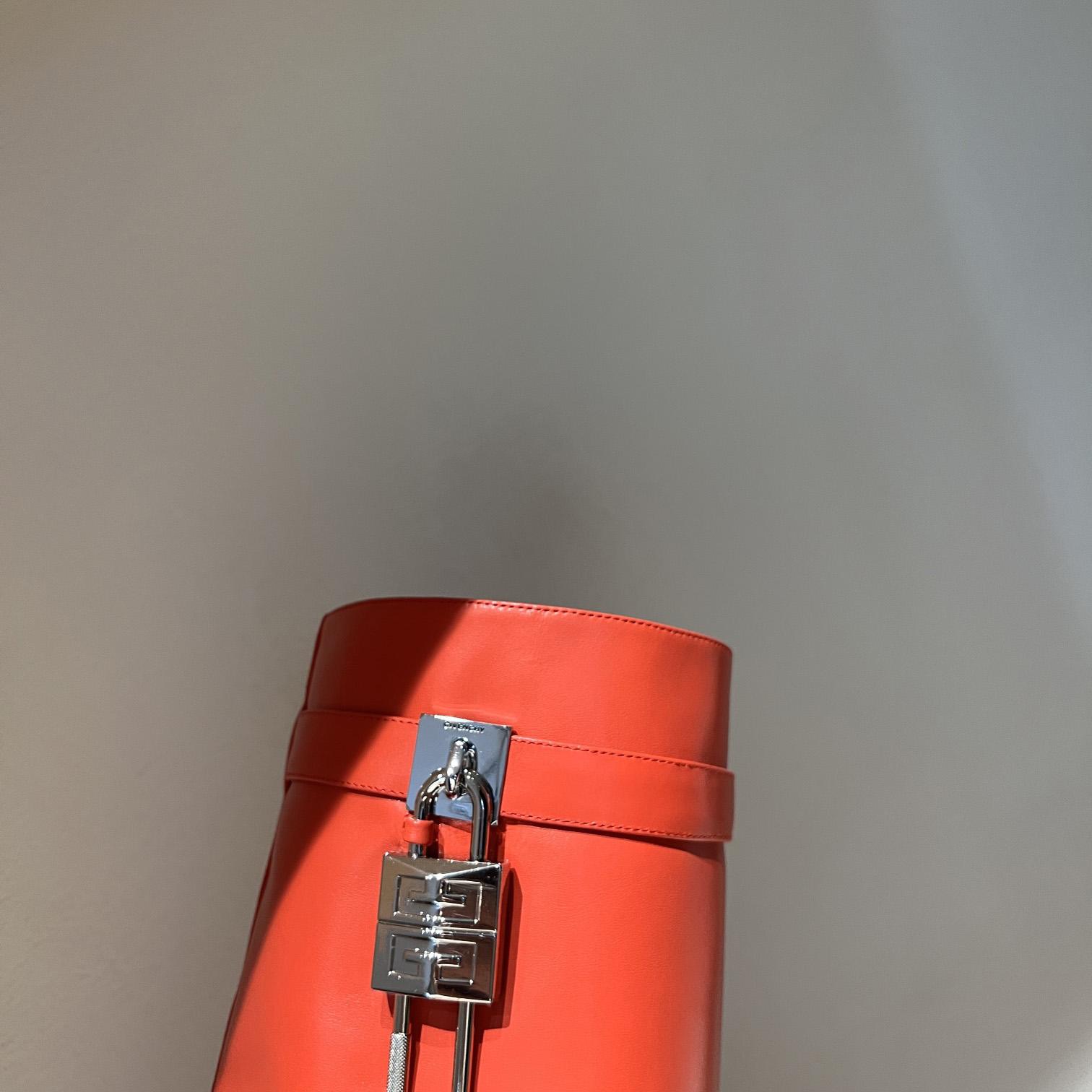 Givenchy Shark Lock Leather Knee-high Boots - DesignerGu