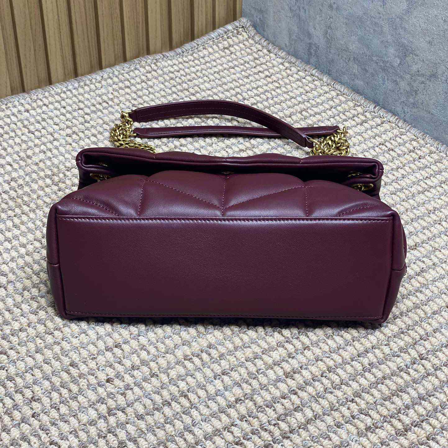 Saint Laurent Puffer Medium In Shiny Leather - DesignerGu