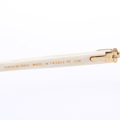 Cartier CT_3524012 White Buffalo Eyeglasses In Gold - DesignerGu