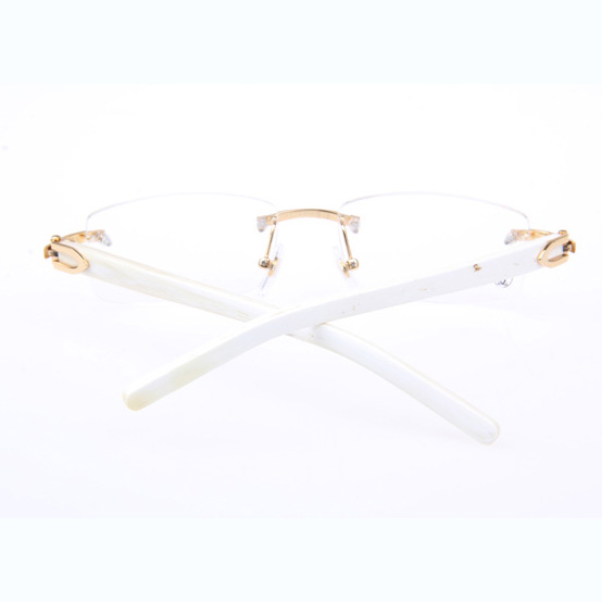 Cartier CT_3524012 White Buffalo Eyeglasses In Gold - DesignerGu