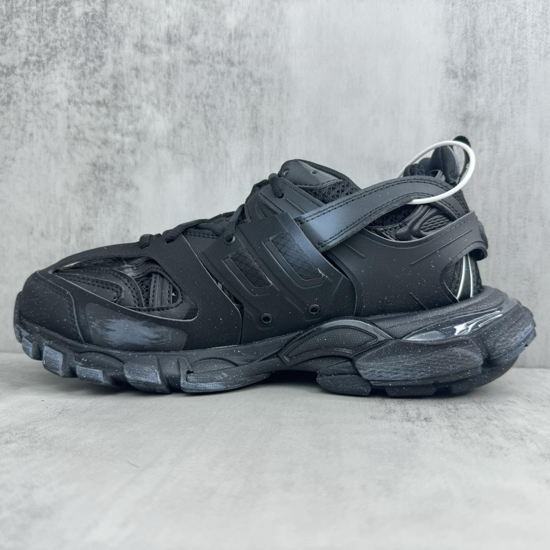 Balenciaga Track Signature Sneaker In Black And White - DesignerGu