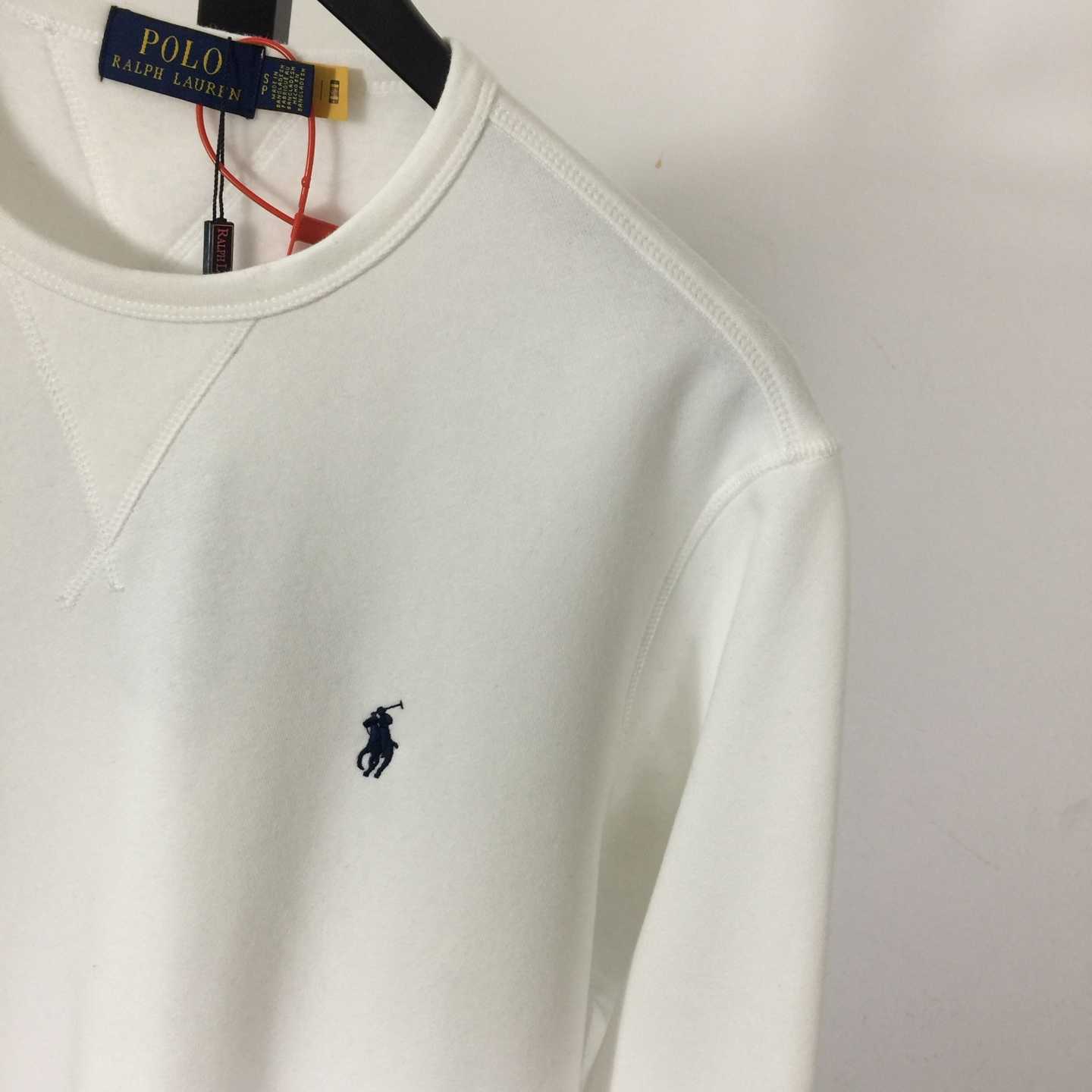 Ralph Lauren White Cotton-blend Crewneck - DesignerGu
