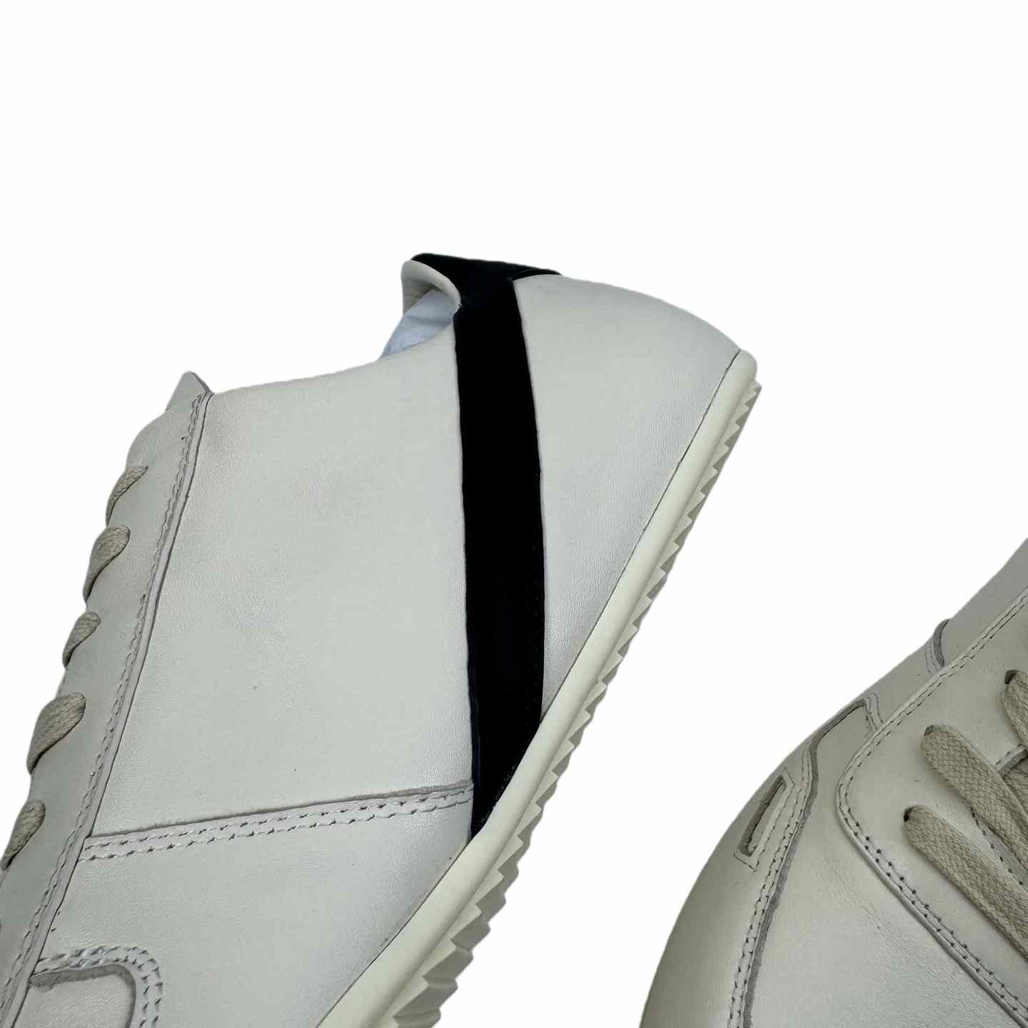 Rick Owens Minimal Sneak Leather Panel Sneakers - DesignerGu