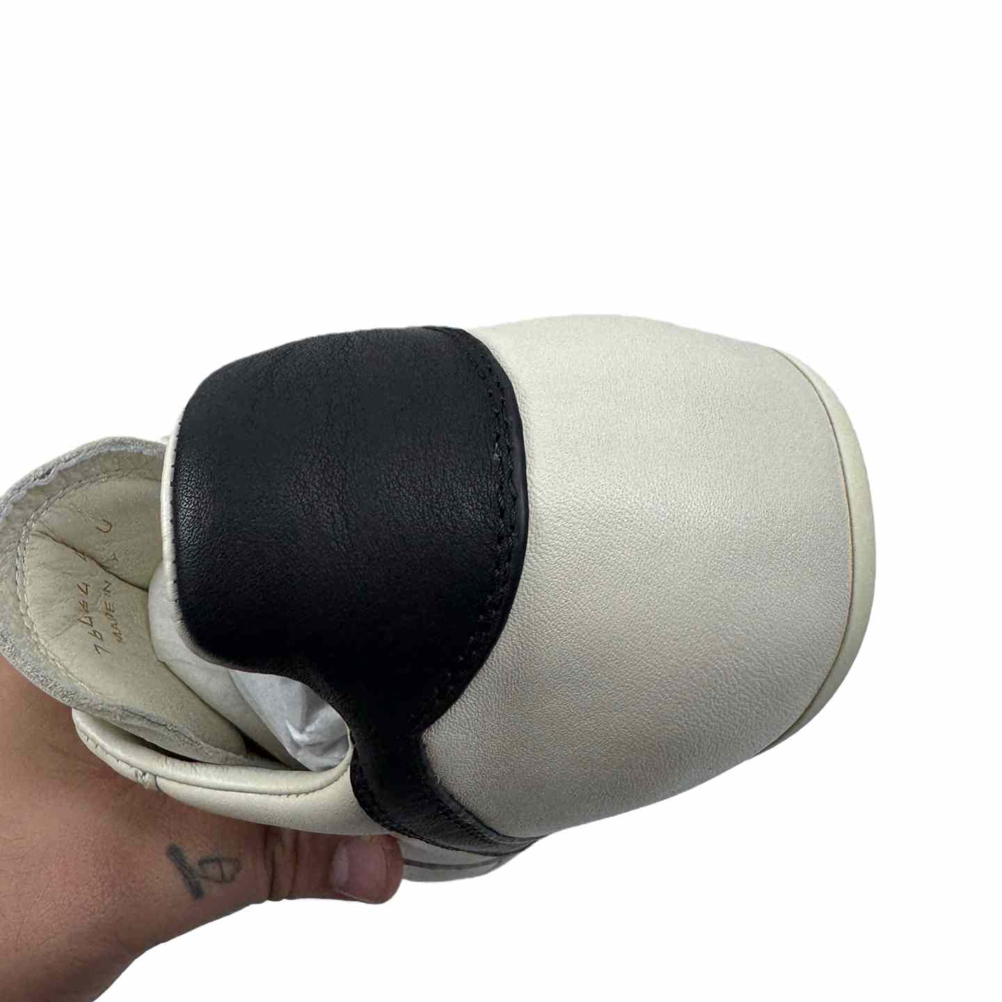 Rick Owens Minimal Sneak Leather Panel Sneakers - DesignerGu