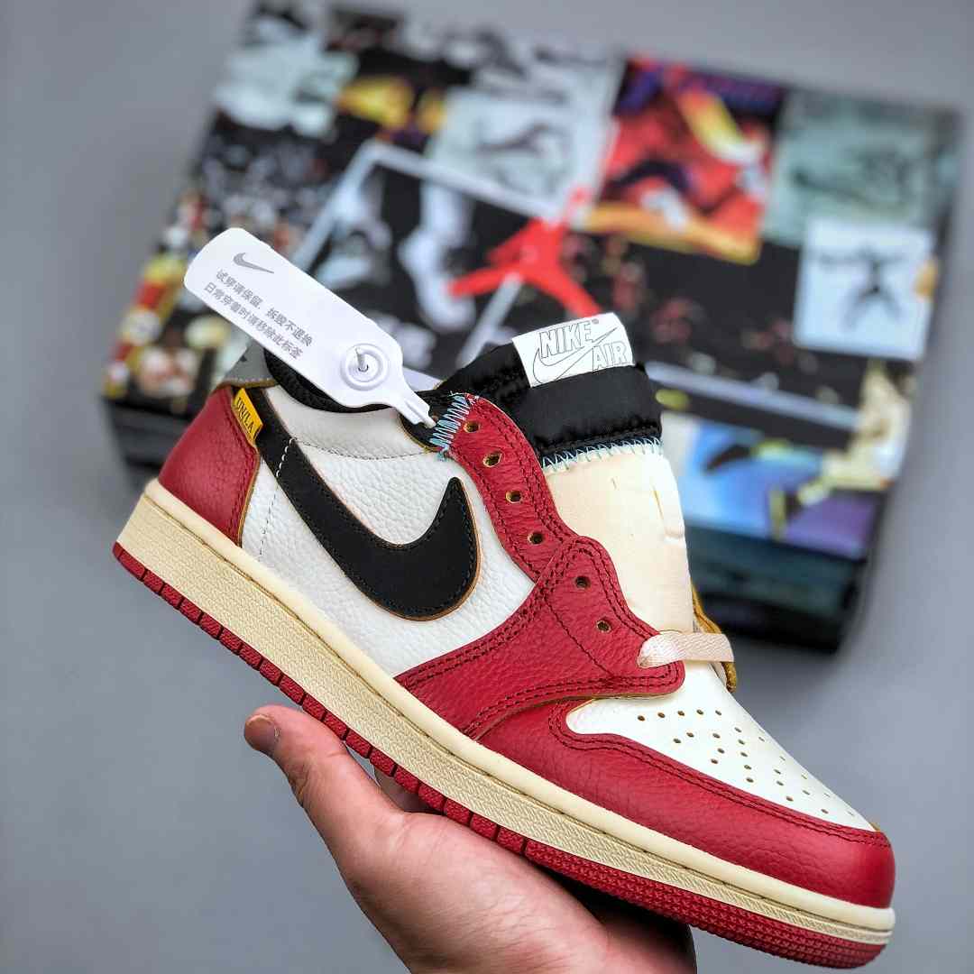 Air Jordan 1 Low “UN White/Red” Lifestyle Sneakers HQ6998-6001 - DesignerGu