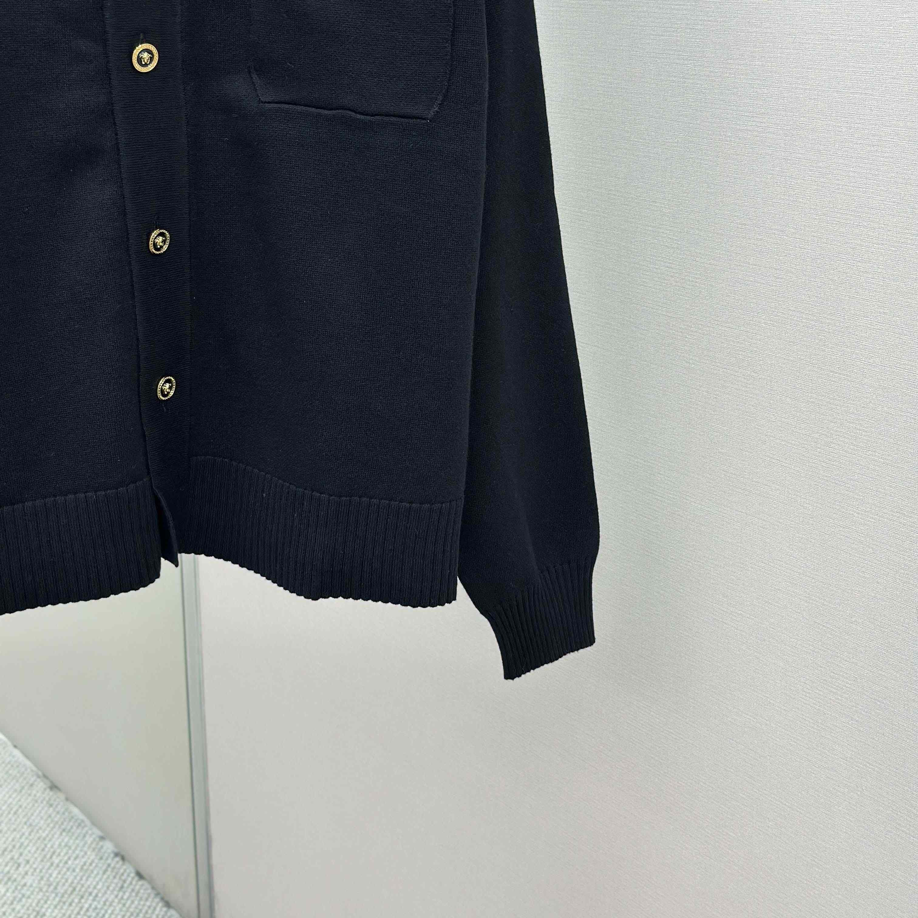 Versace Cashmere-Blend Knit Polo Cardigan - DesignerGu