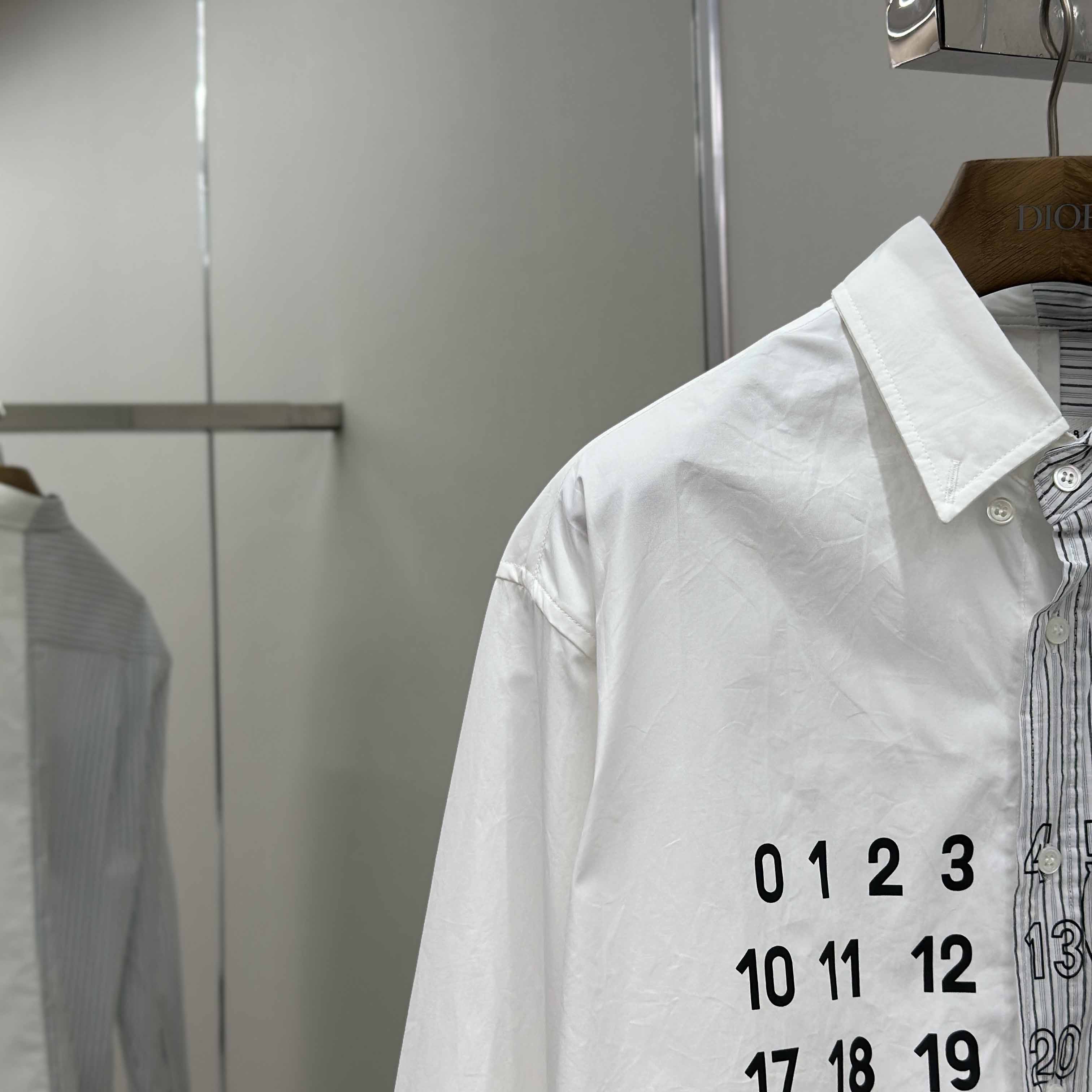 Maison Margiela Striped Panelled Shirt - DesignerGu