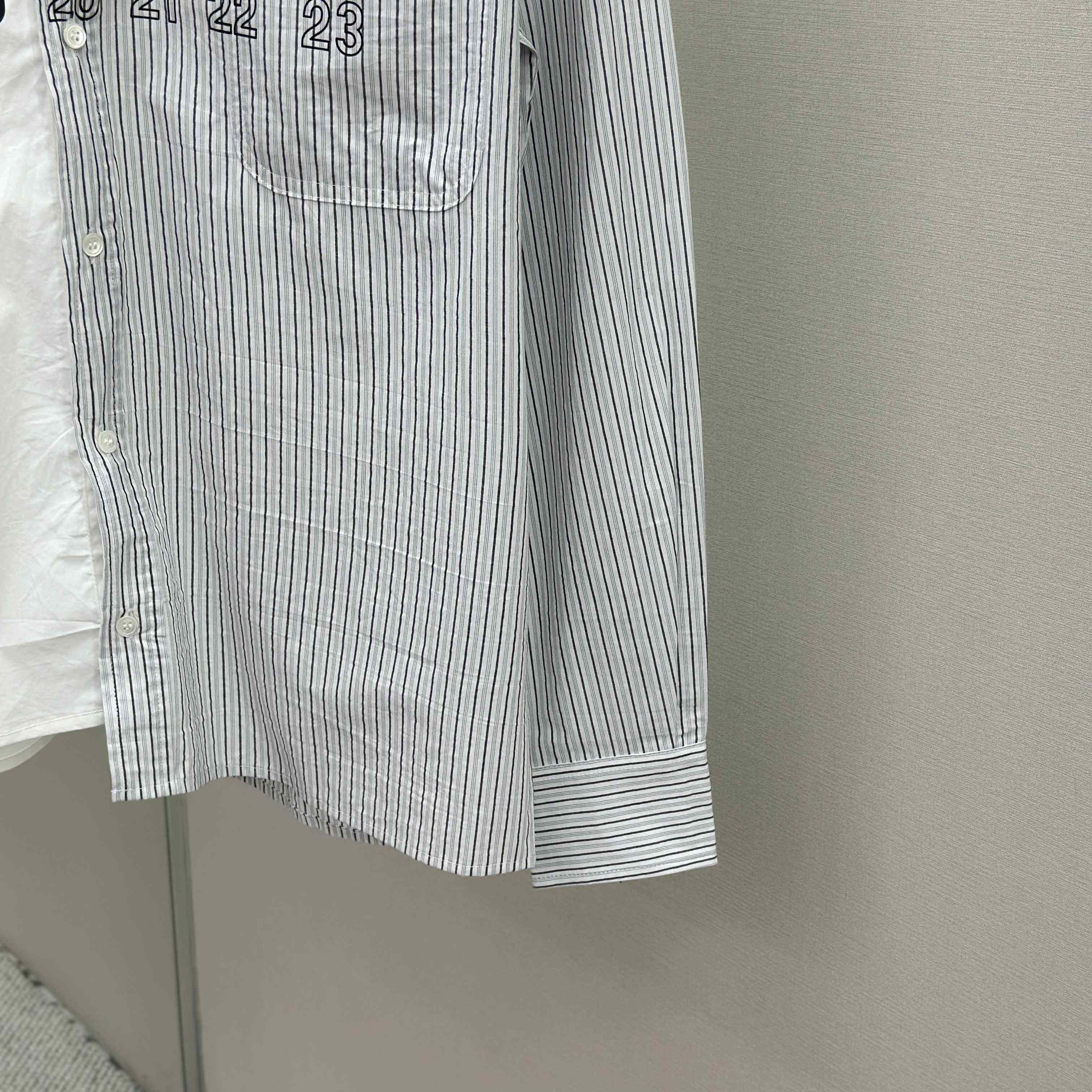 Maison Margiela Striped Panelled Shirt - DesignerGu