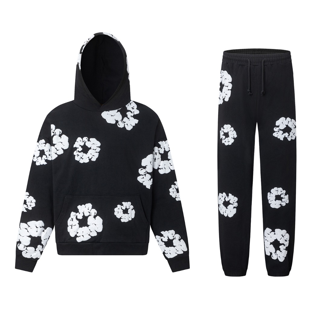 Denim Tears Cotton Hoodie And Sweatpant - DesignerGu