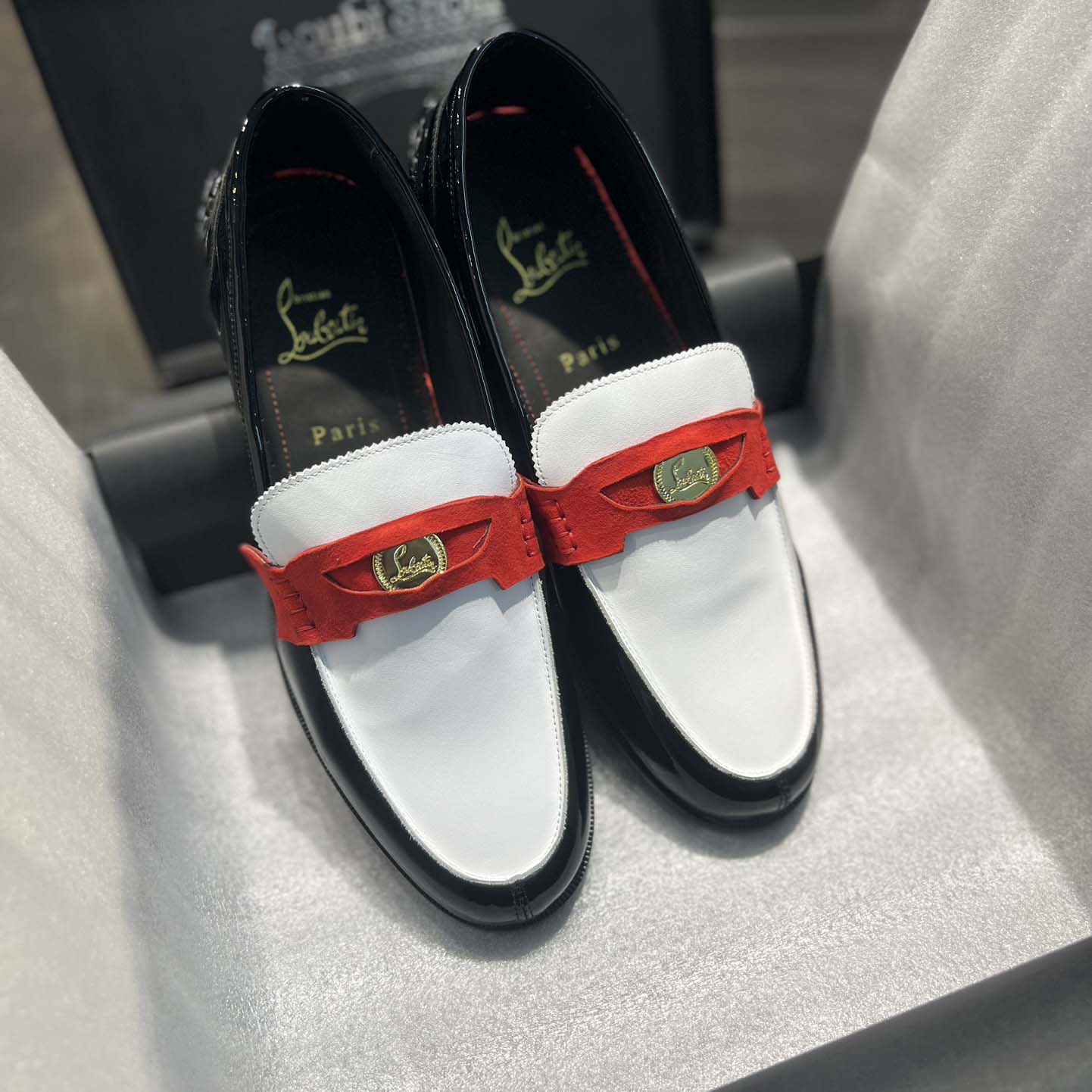 Christian Louboutin Penny Loafers - Patent calf leather  - DesignerGu