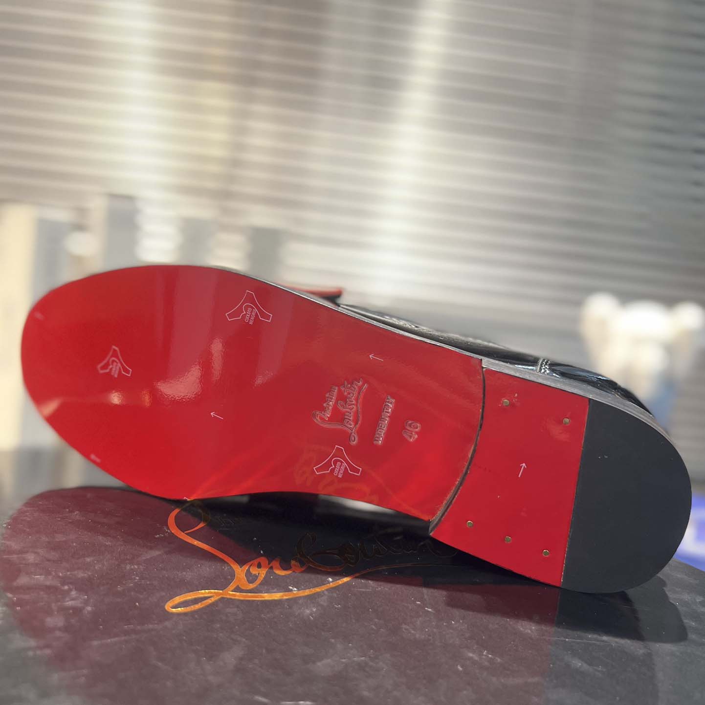 Christian Louboutin Penny Loafers - Patent calf leather  - DesignerGu