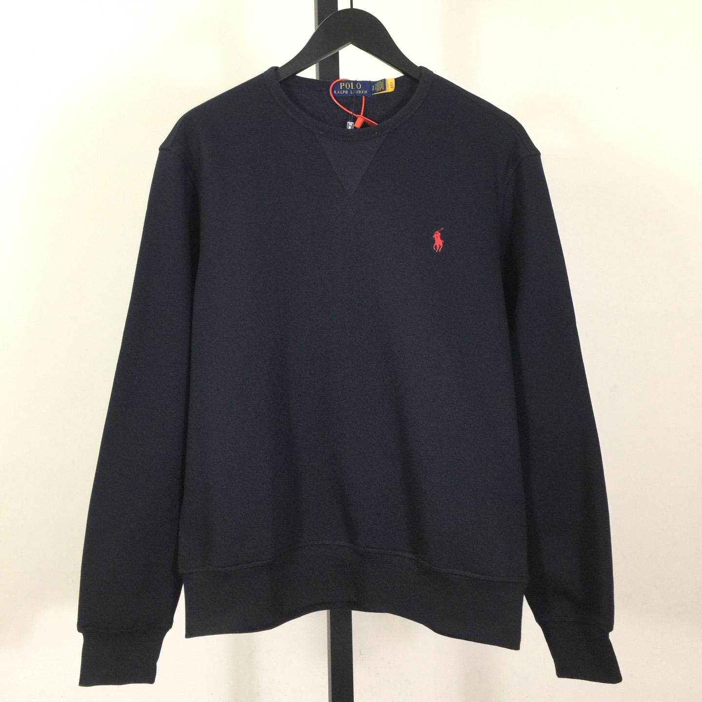 Ralph Lauren navy-blue Cotton-blend Crewneck - DesignerGu
