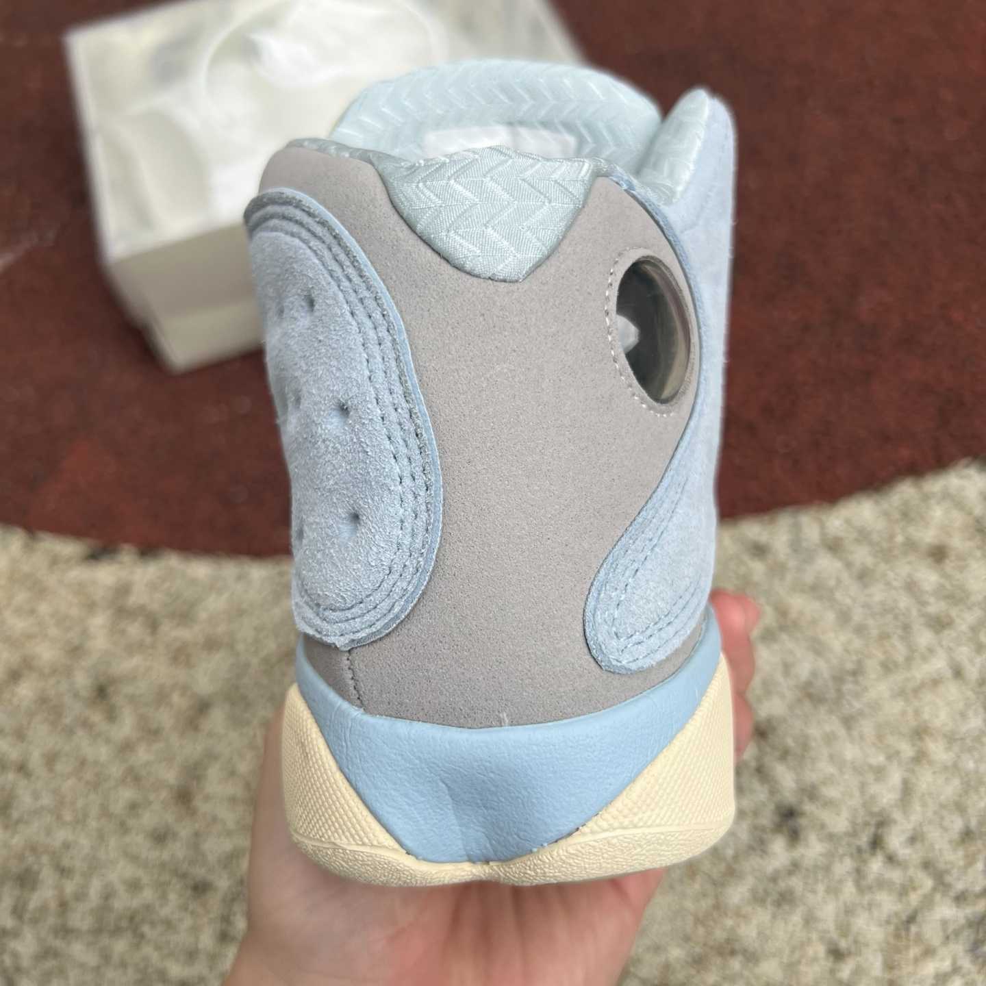 SoleFly x Air Jordan 13 “White/Light Blue” High-Top Lifestyle Sneakers DX5763-100 - DesignerGu