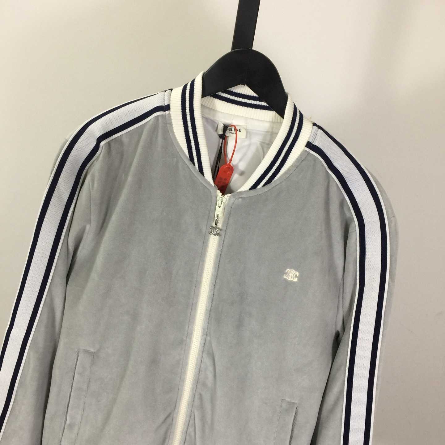 Celine Teddy Tracksuit Jacket In Velvet Jersey - DesignerGu