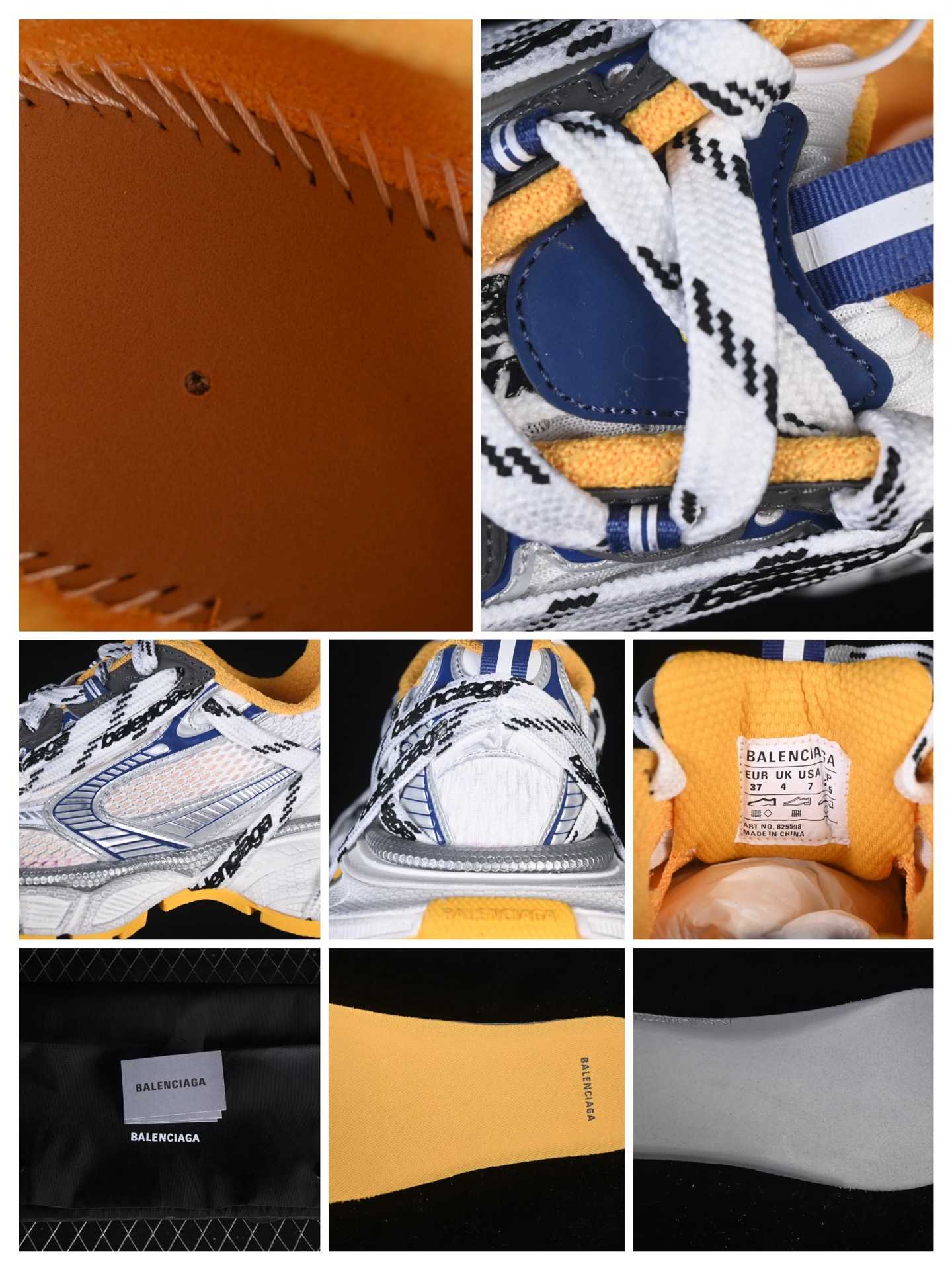  Balenciaga 3XL “White Yellow” Mesh Lace-Up Sneaker - DesignerGu