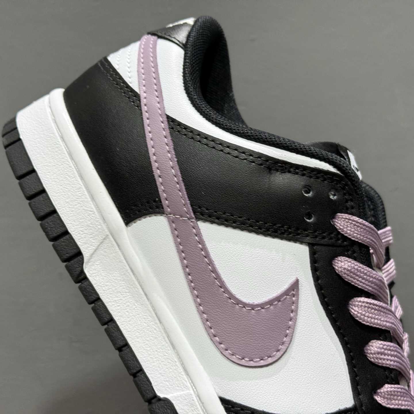 Nike SB Dunk Low Black/White with Purple Swoosh Casual Skate Shoes DD1391-100 - DesignerGu