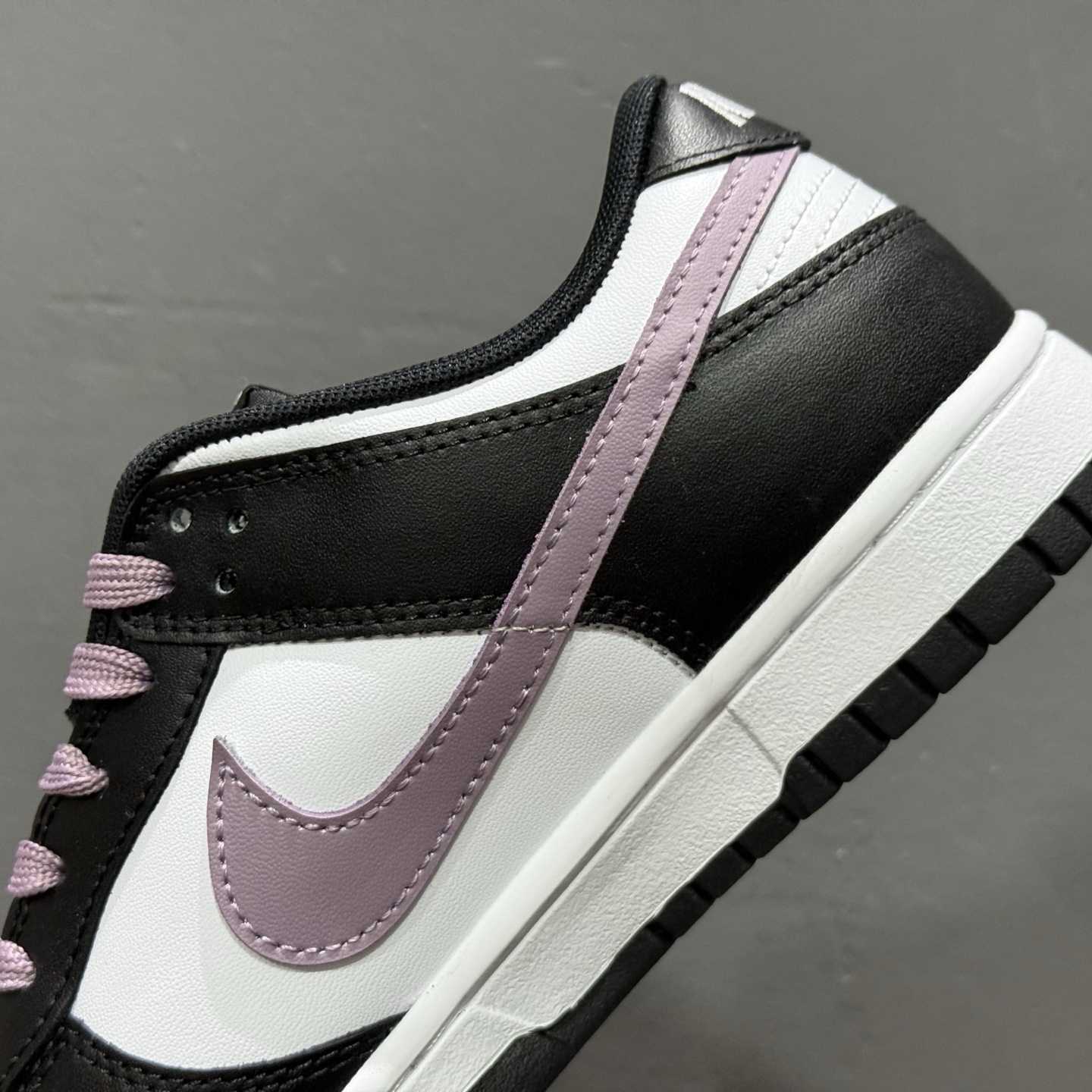 Nike SB Dunk Low Black/White with Purple Swoosh Casual Skate Shoes DD1391-100 - DesignerGu