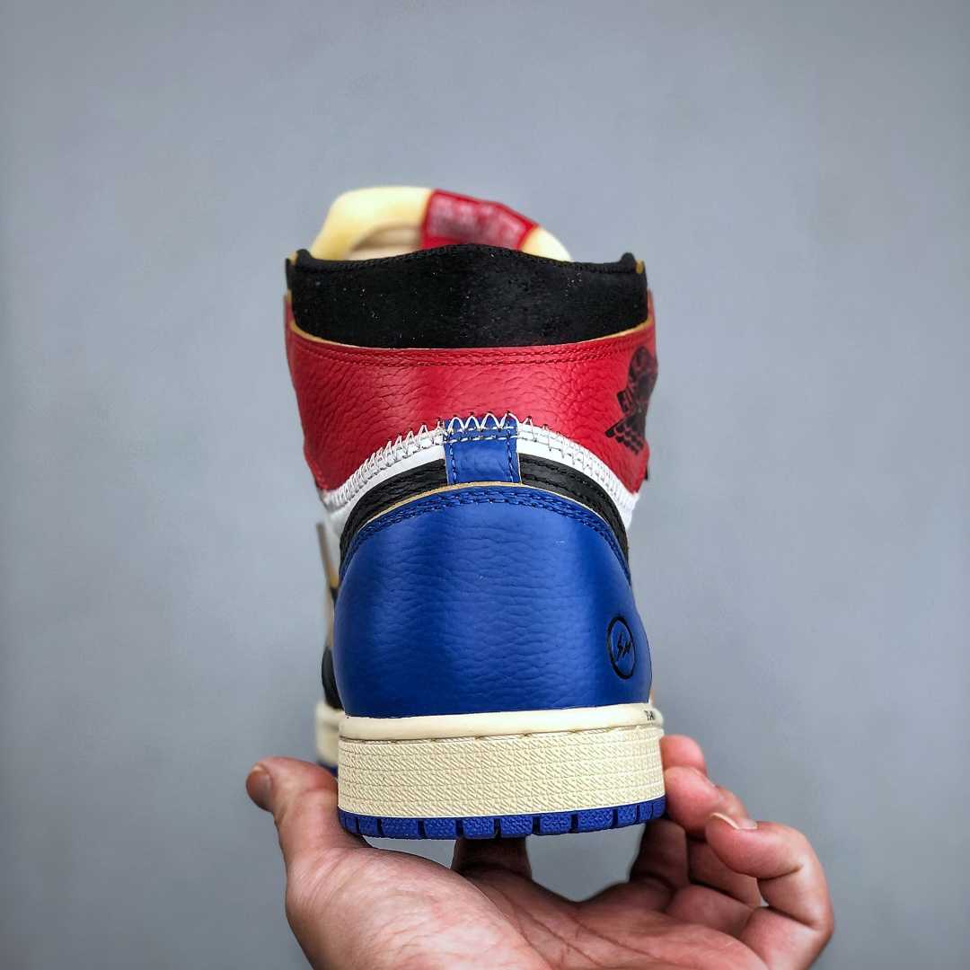 Union LA x Fragment Design x Air Jordan 1 High OG “Black White Blue” IO7847-002 - DesignerGu