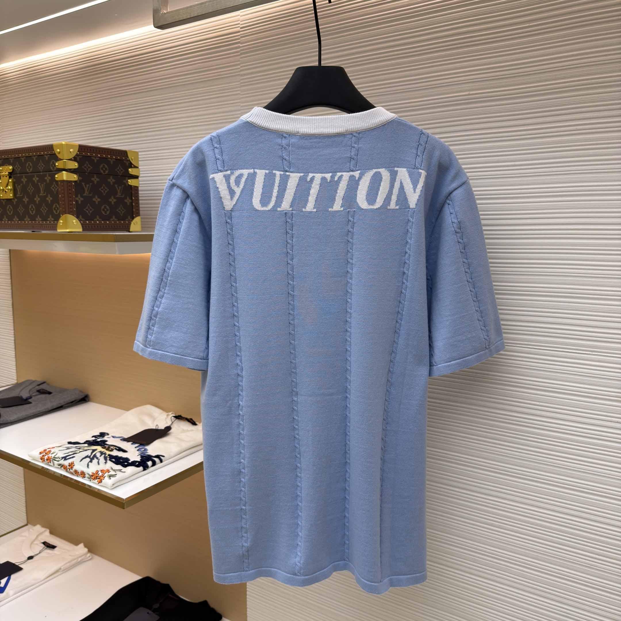 Louis Vuitton Silk-Cotton Short-Sleeved Crewneck   1AIJYL - DesignerGu