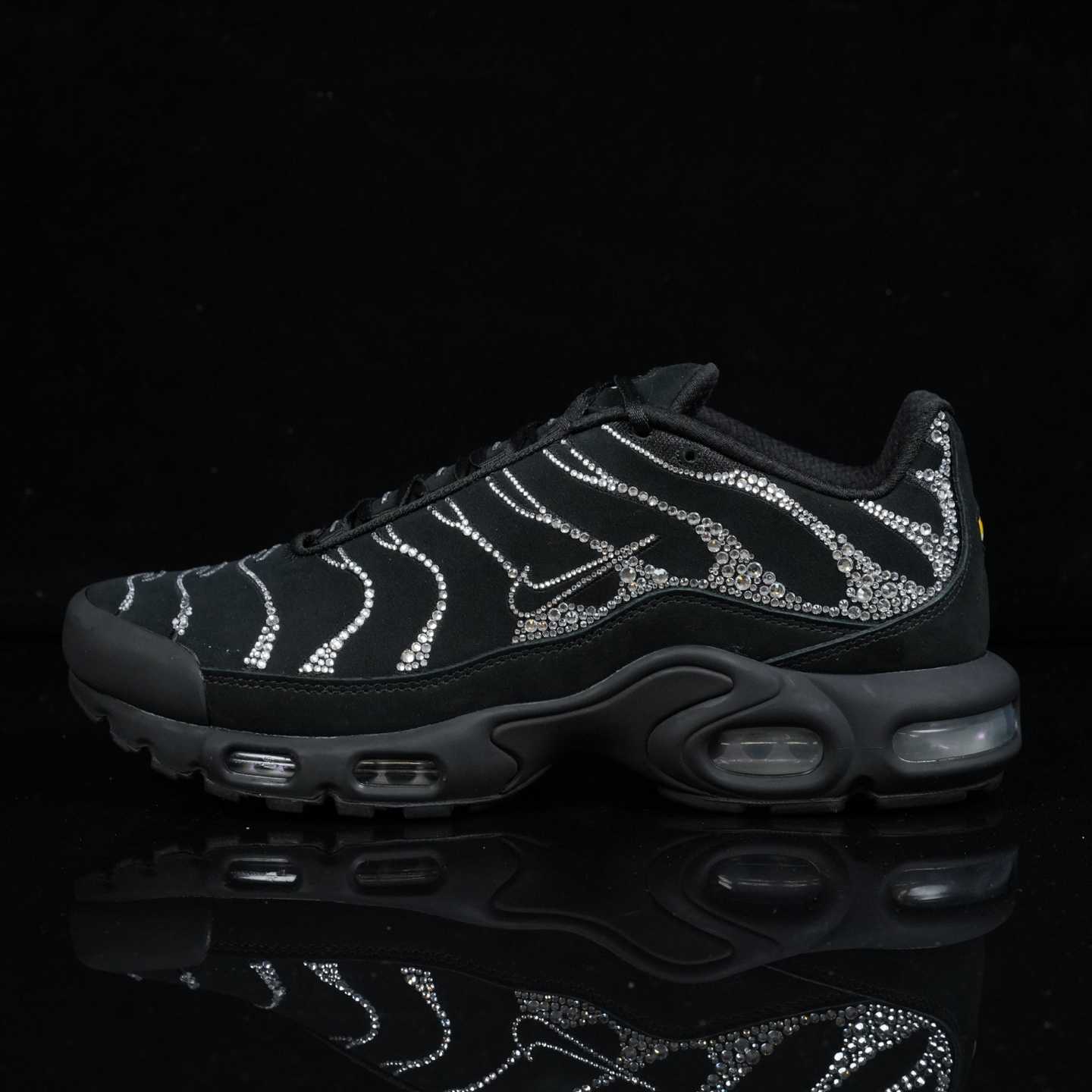 Nike Swarovski x WMNS Air Max Plus “Moonlight” Black/Silver Diamond Casual Running Shoes FZ4237-001 - DesignerGu
