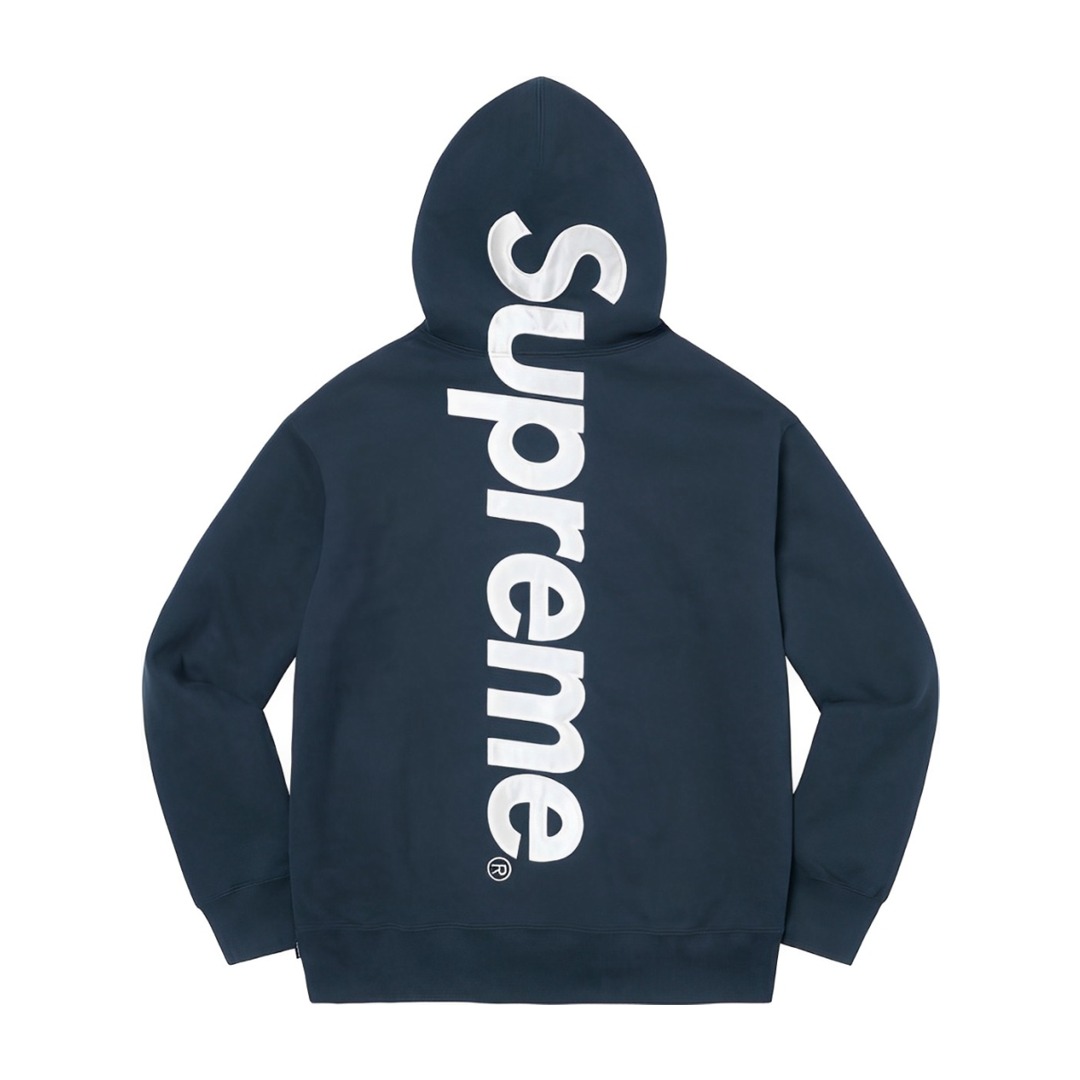 Supreme Satin Appliqué Hooded Sweatshirt - DesignerGu