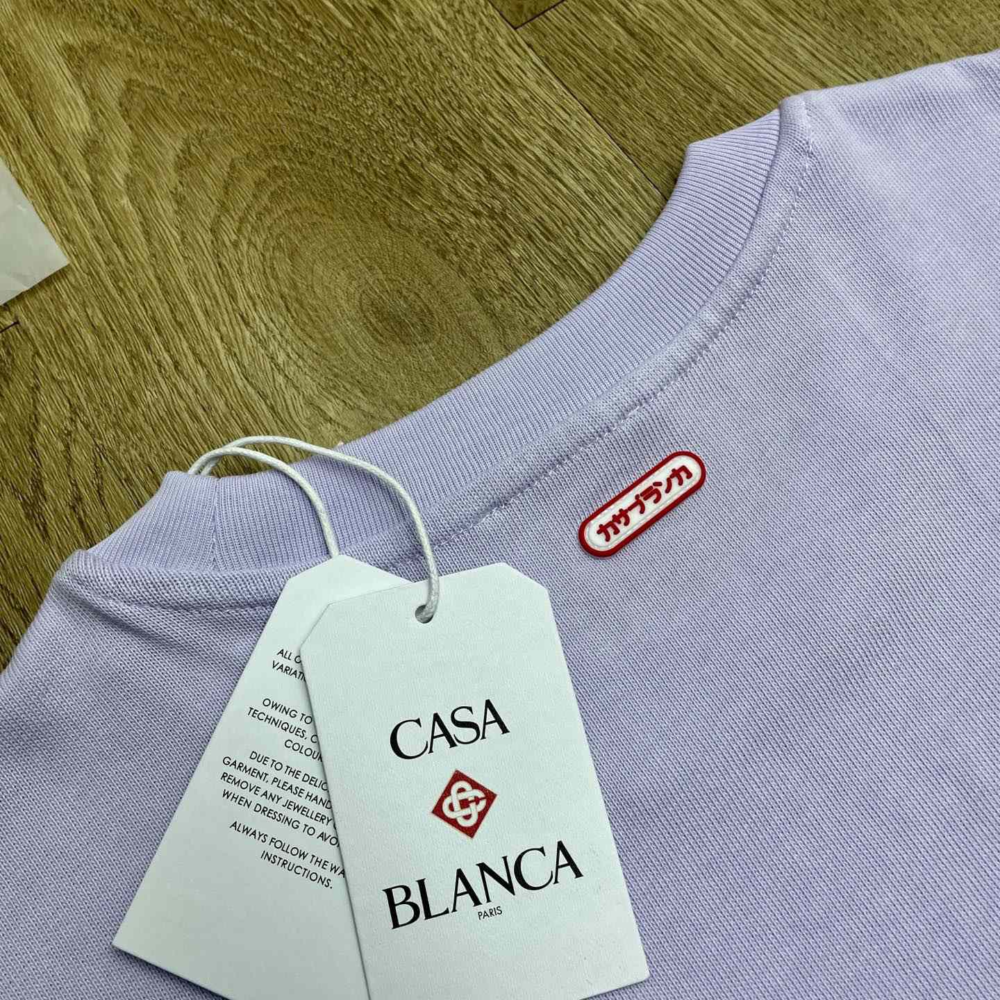 Casablanca Logo-patch Cotton T-shirt   C1089 - DesignerGu