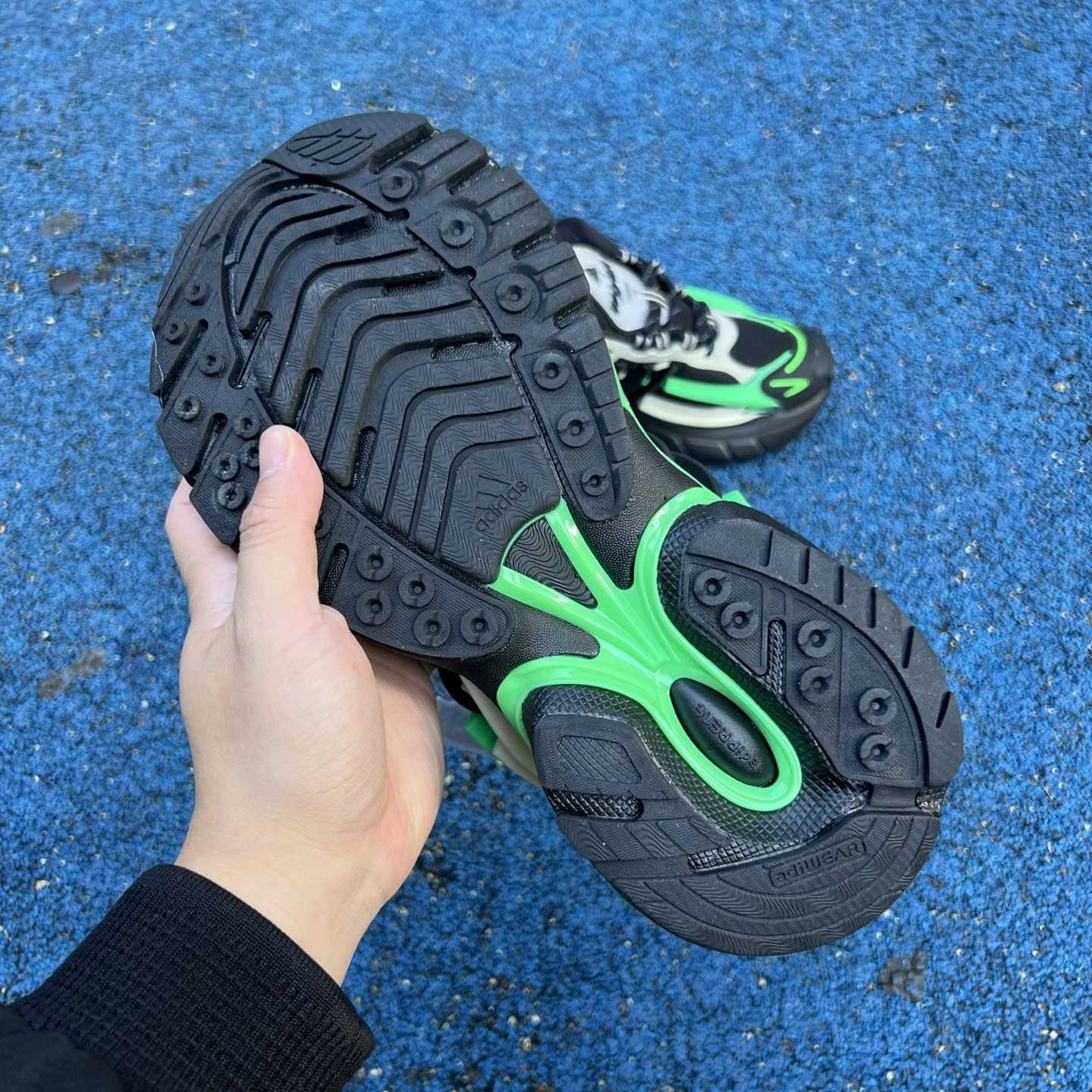 Pharrell x Virginia x adidas Adistar Jellyfish “Black/Green” Comfortable Fashion Slide JP9266 - DesignerGu