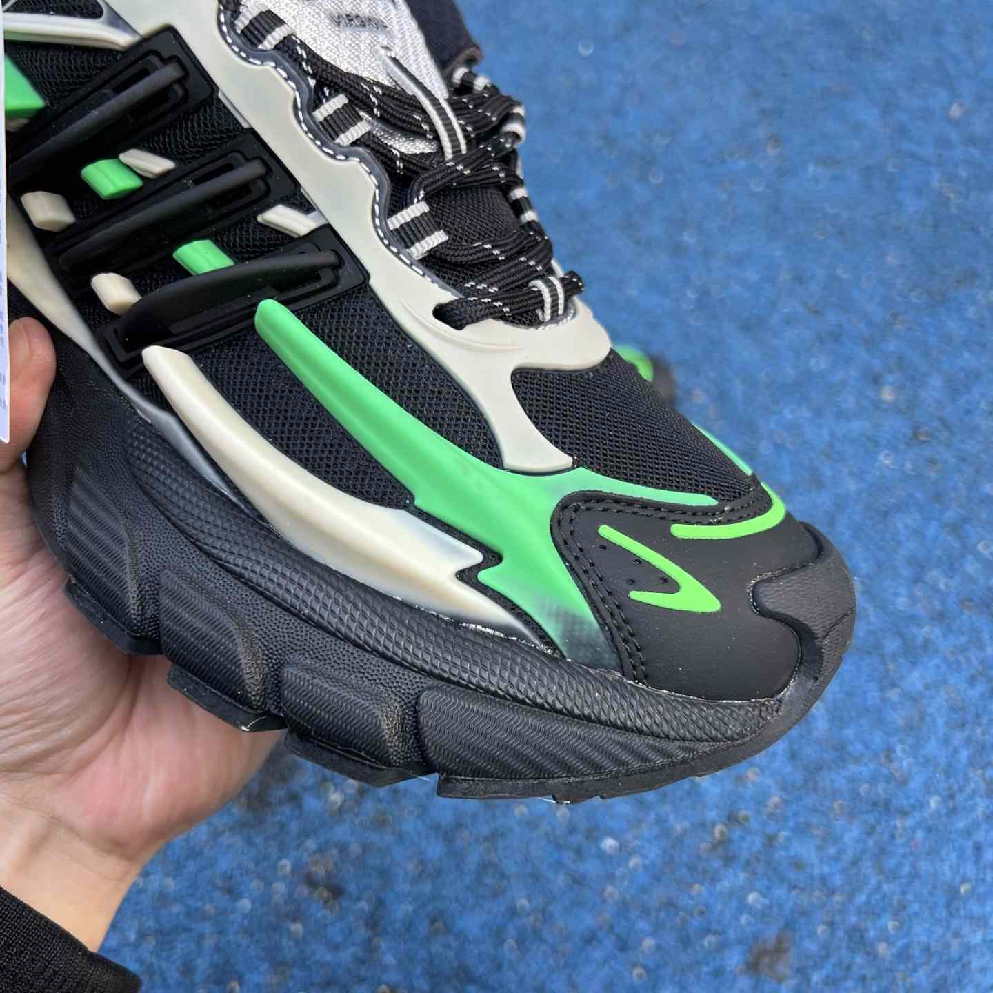 Pharrell x Virginia x adidas Adistar Jellyfish “Black/Green” Comfortable Fashion Slide JP9266 - DesignerGu