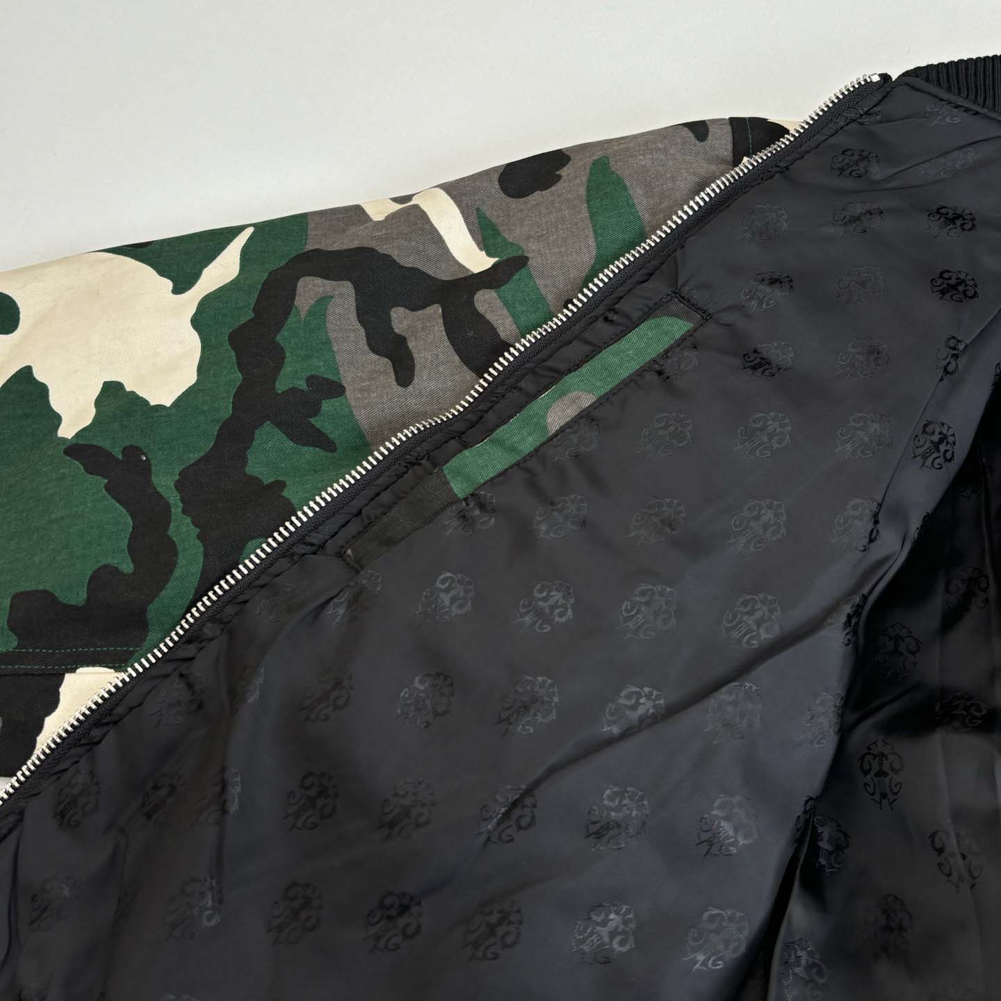 Chrome Hearts Matty Boy Desert Camouflage Sex Records Bomber Jacket - DesignerGu