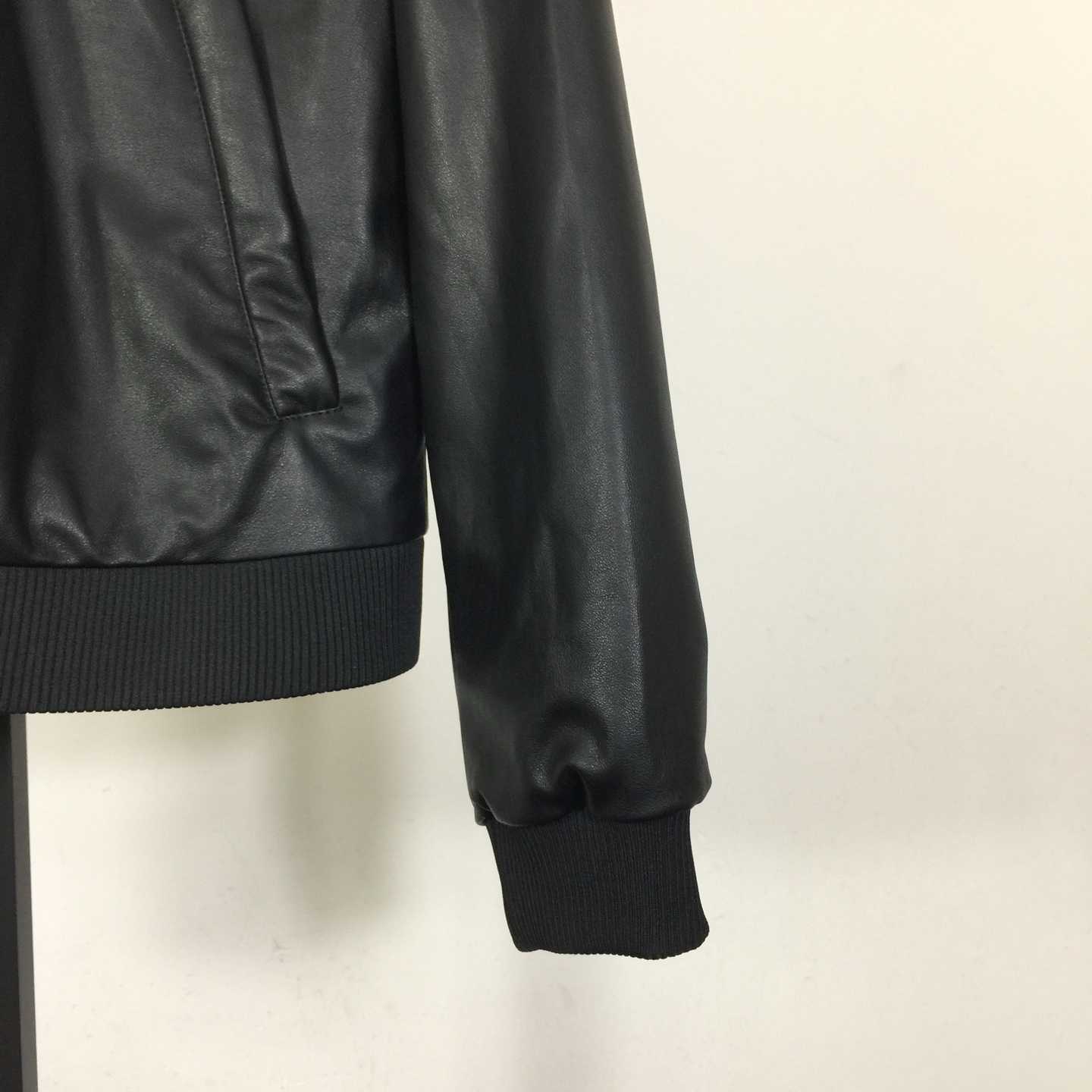 Prada Leather Bomber Jacket - DesignerGu