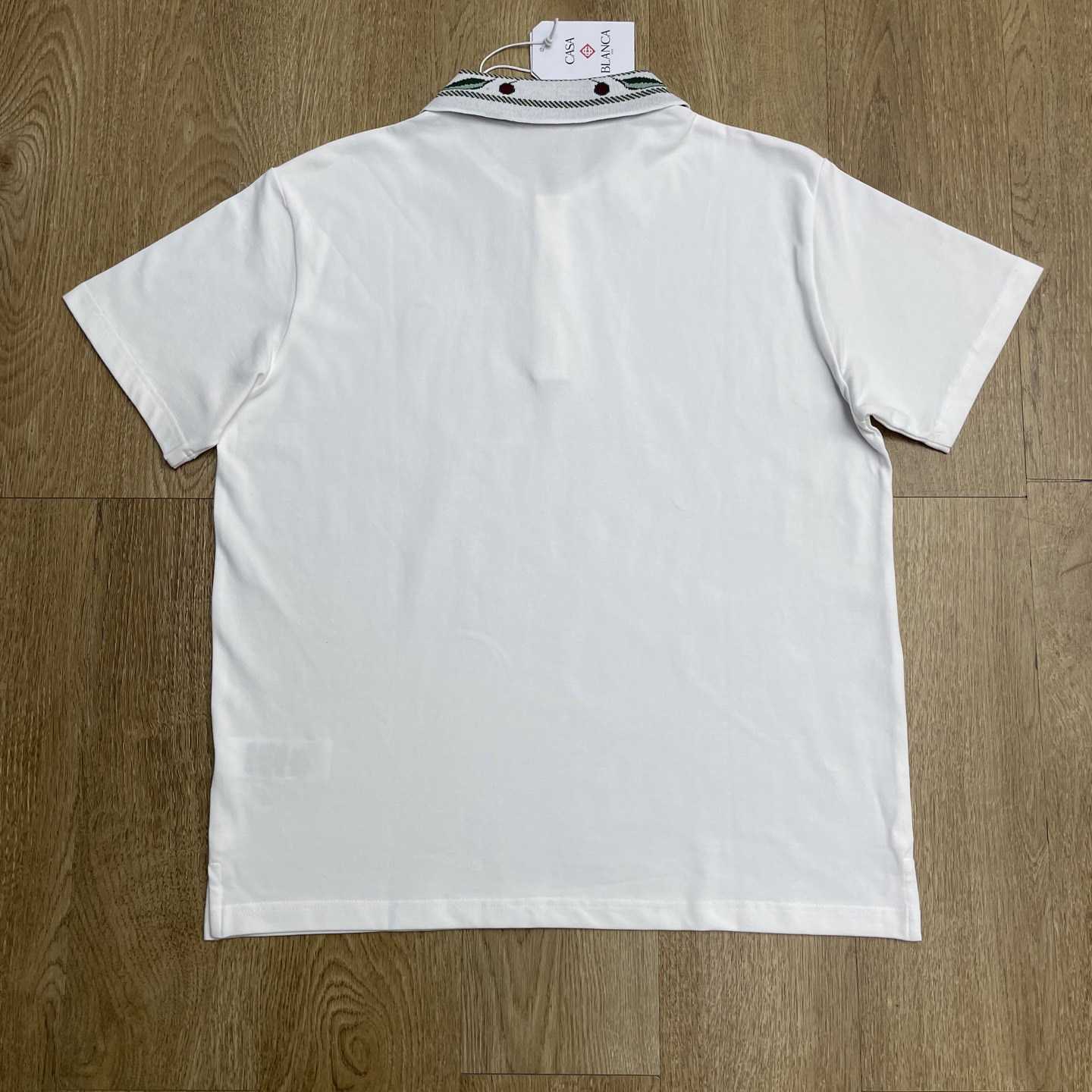 Casablanca Laurel Pique Short Sleeve Polo Shirt    c1097 - DesignerGu