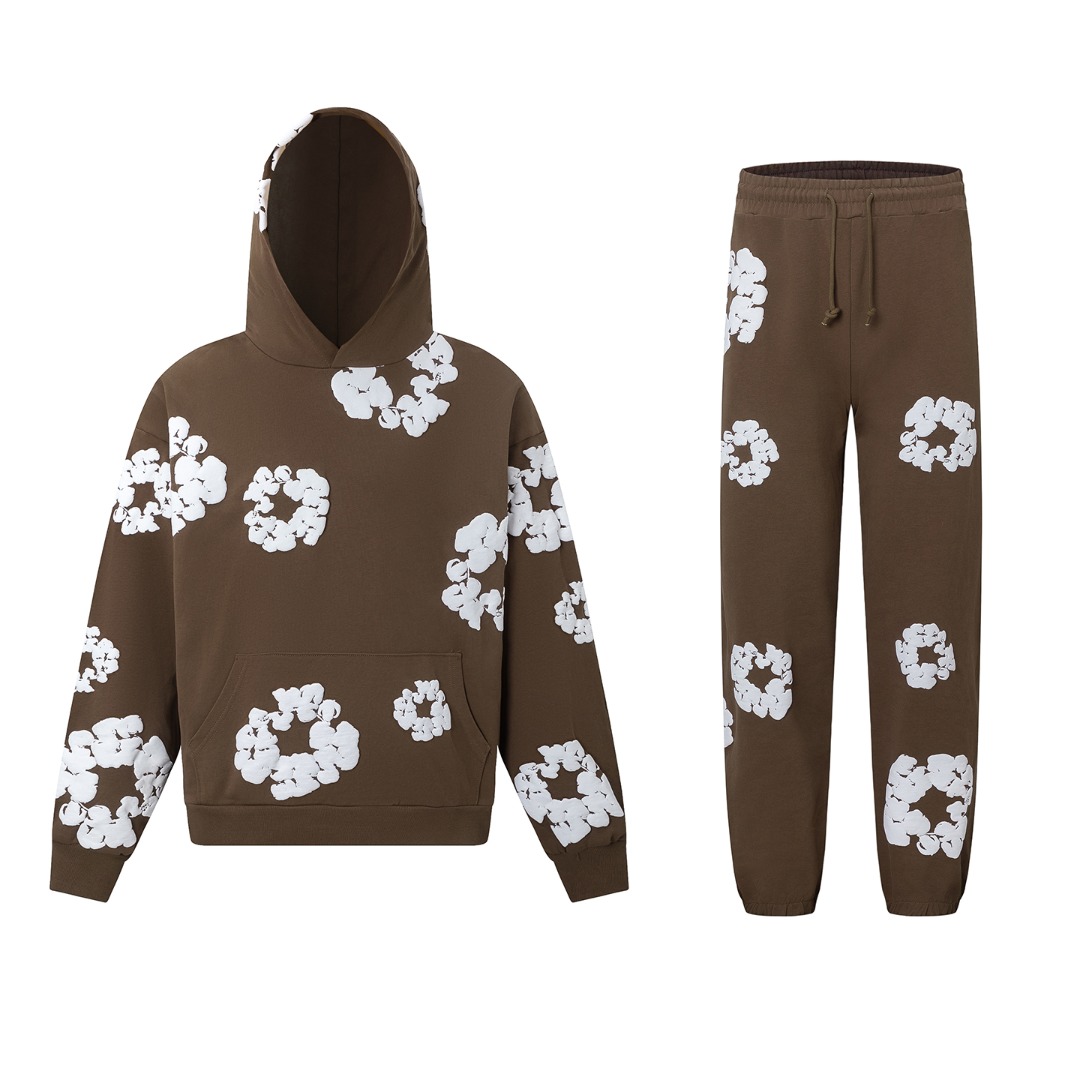 Denim Tears Cotton Hoodie And Sweatpant - DesignerGu