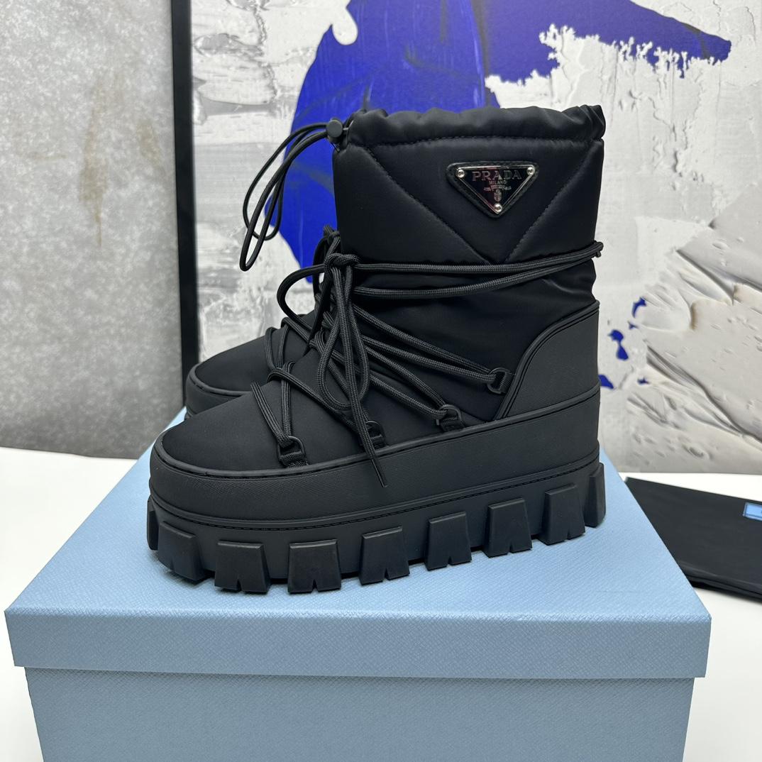 Prada Nylon Gabardine Après-ski Boots - DesignerGu