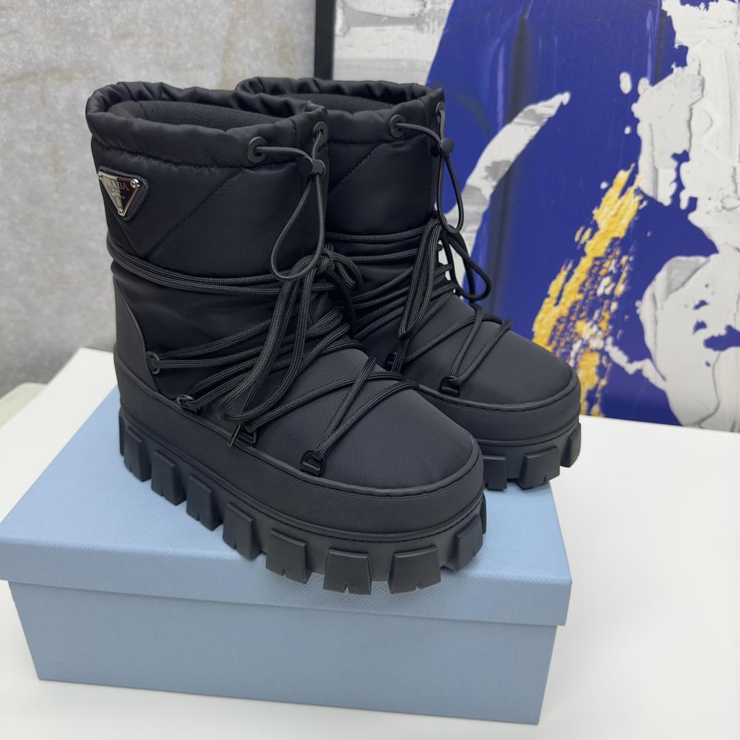 Prada Nylon Gabardine Après-ski Boots - DesignerGu