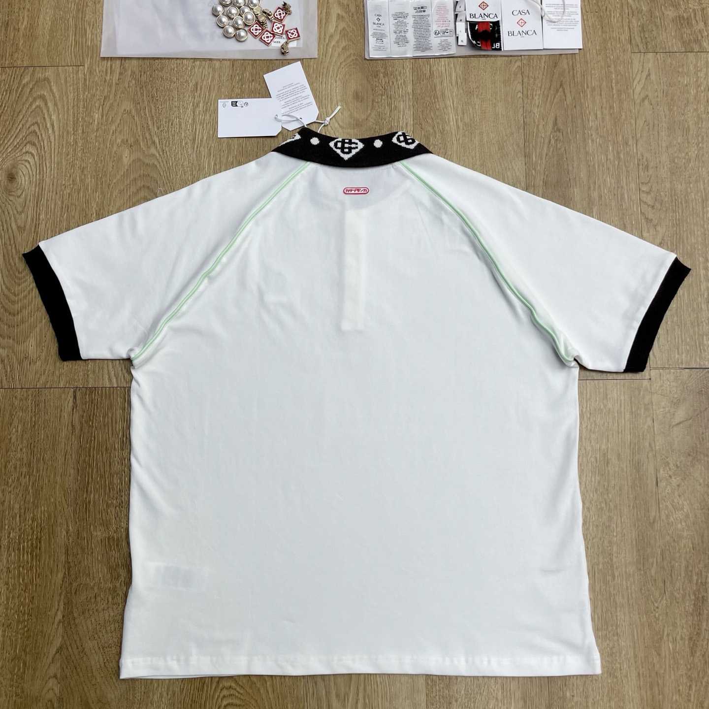 Casablanca Chenille Collar Raglan Polo Shirt   c1106 - DesignerGu