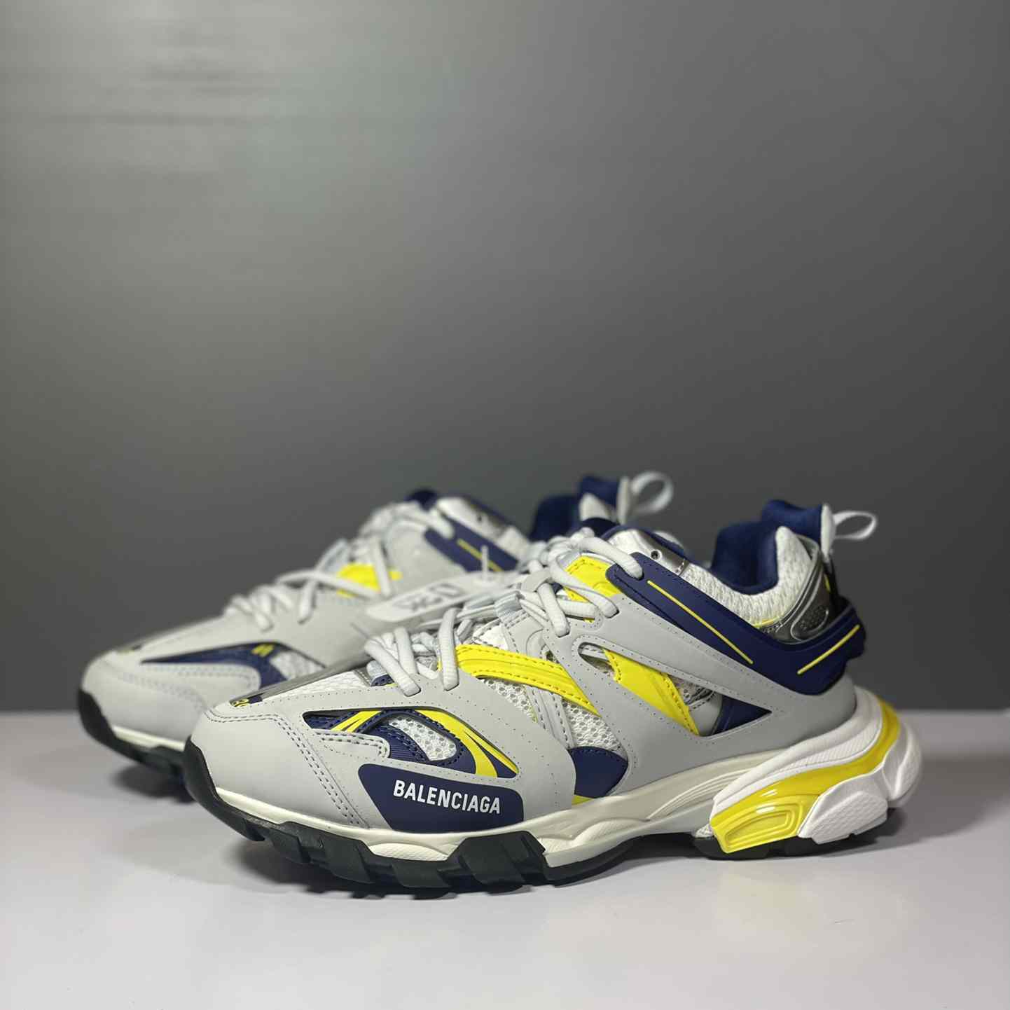Balenciaga Track Sneaker 'White Dark Blue Yellow' - DesignerGu