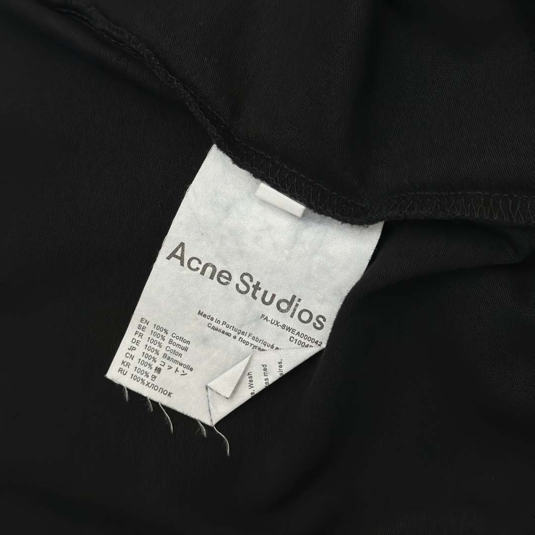 Acne Studios Logo T-shirt - Faded black - DesignerGu