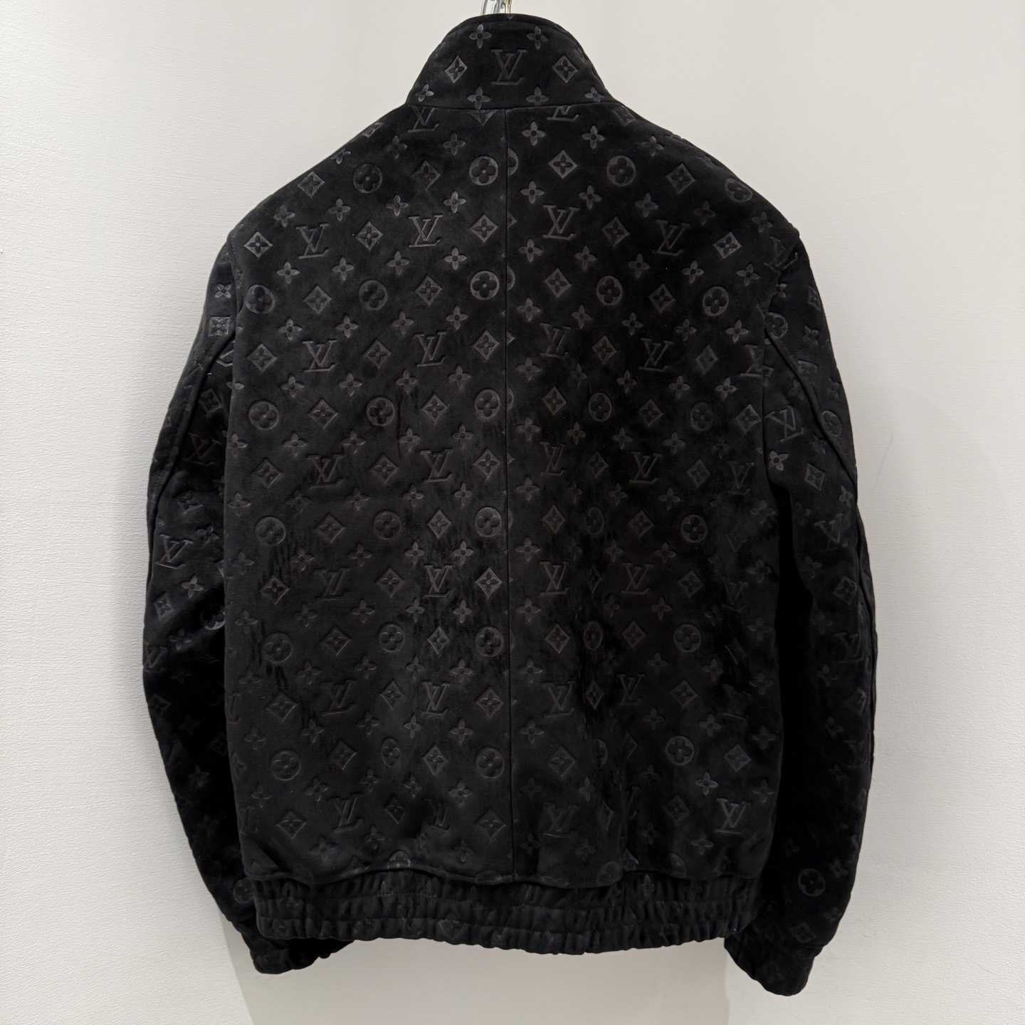 Louis Vuitton Monogram Debossed Suede Tracksuit Jacket   - DesignerGu