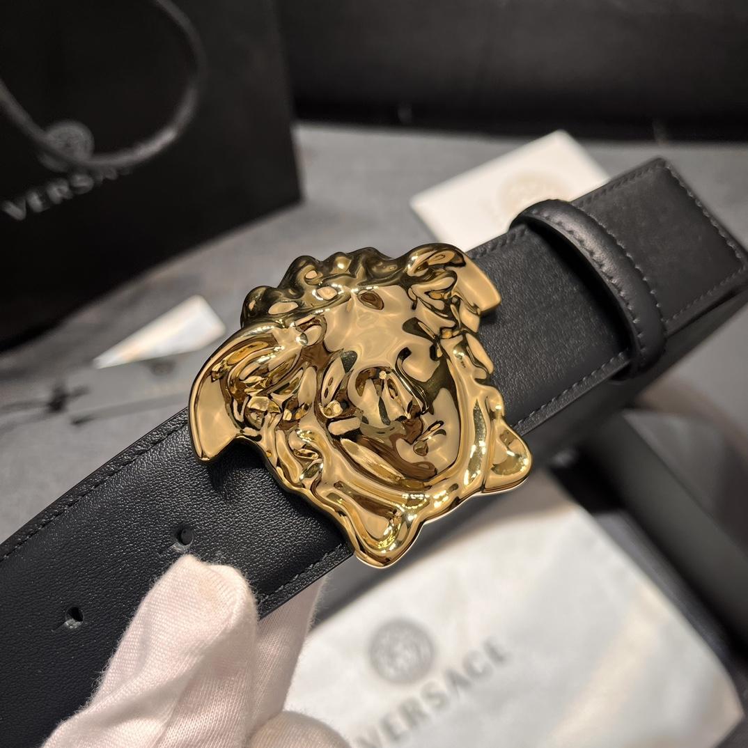 Versace Leather Belt   40mm - DesignerGu