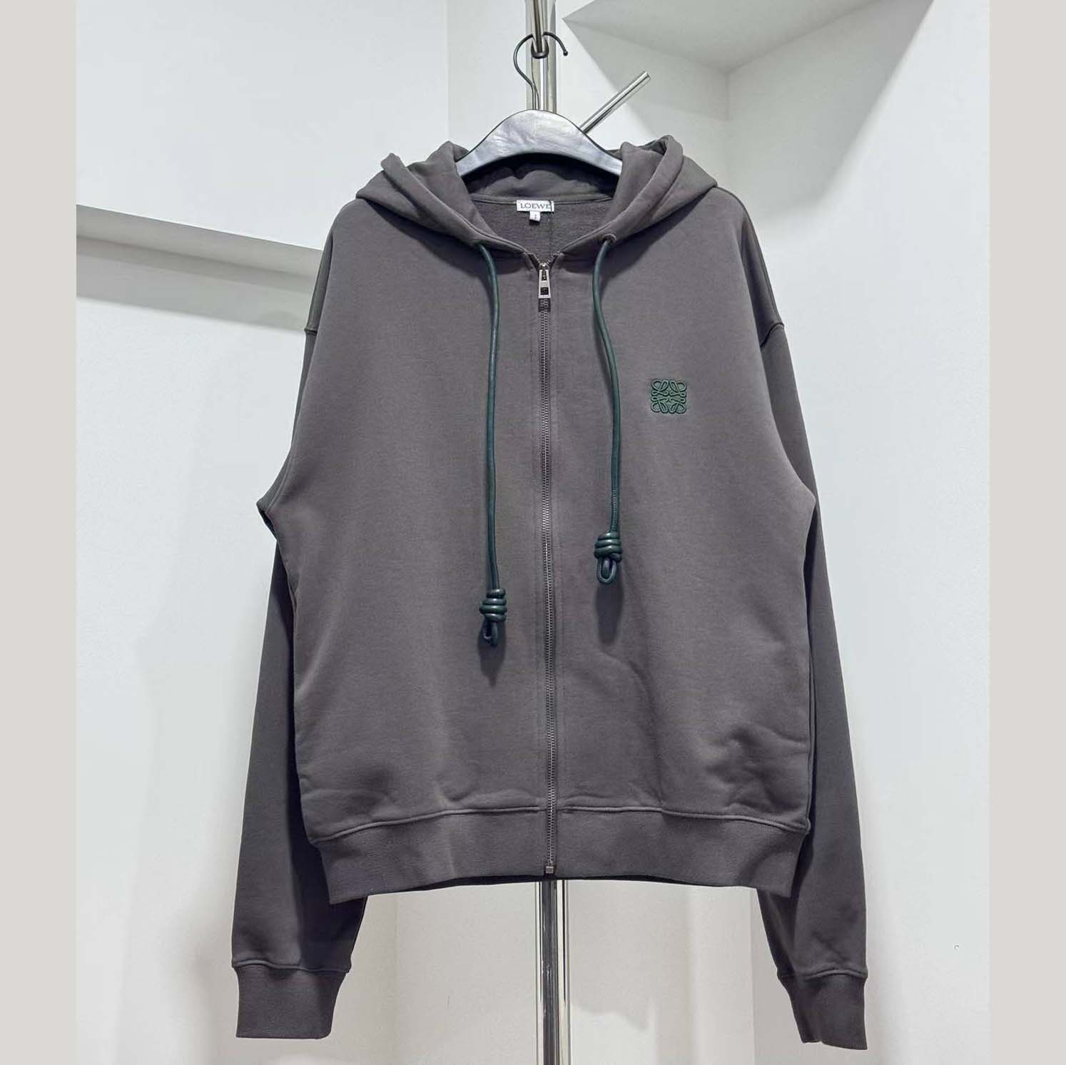 Loewe Zip-up Hoodie In Cotton - DesignerGu