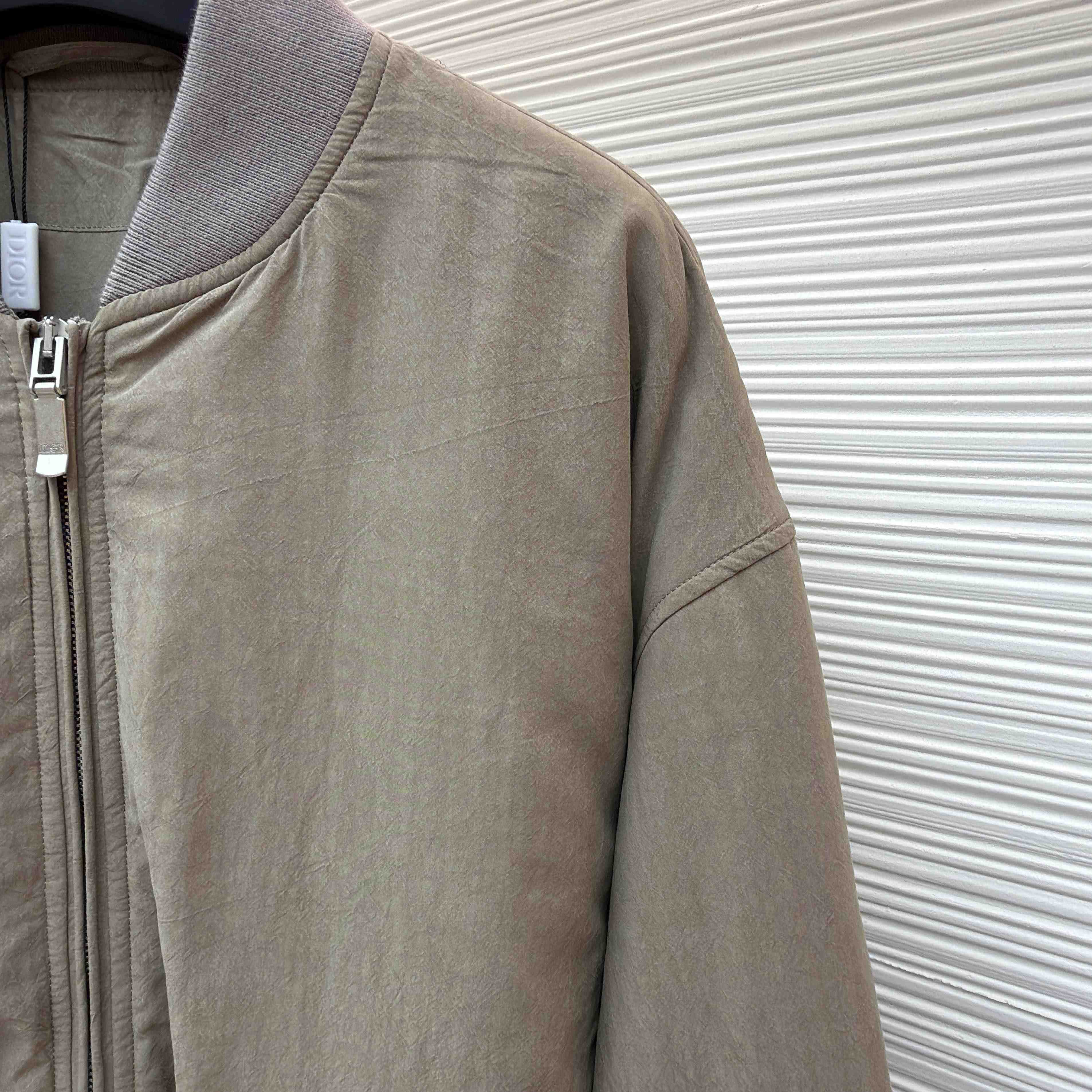 Dior x Stone Island Habotai Silk Blend Bomber Jacket Black  - DesignerGu