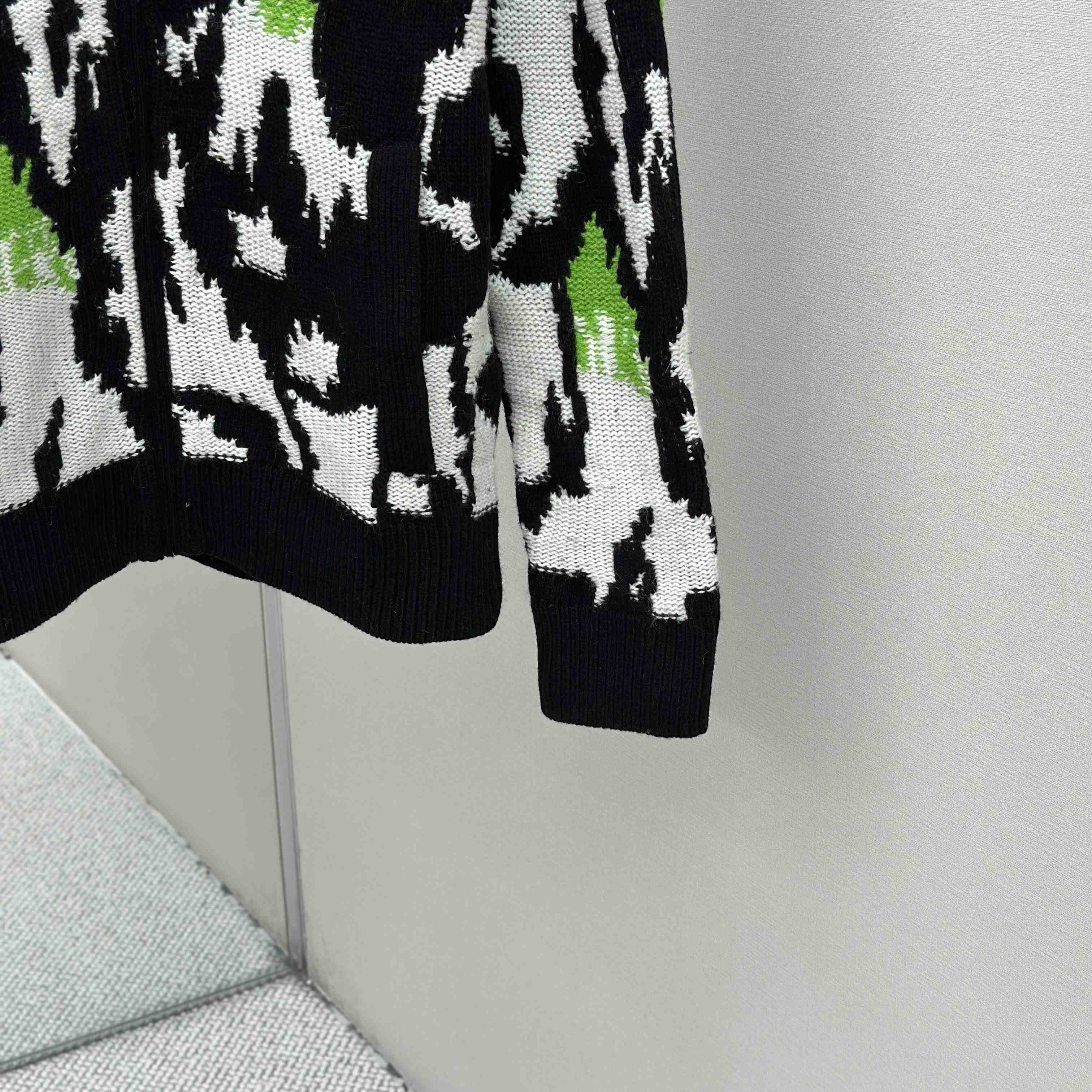 Gucci Wool Jacquard Zip Jacket With Intarsia - DesignerGu