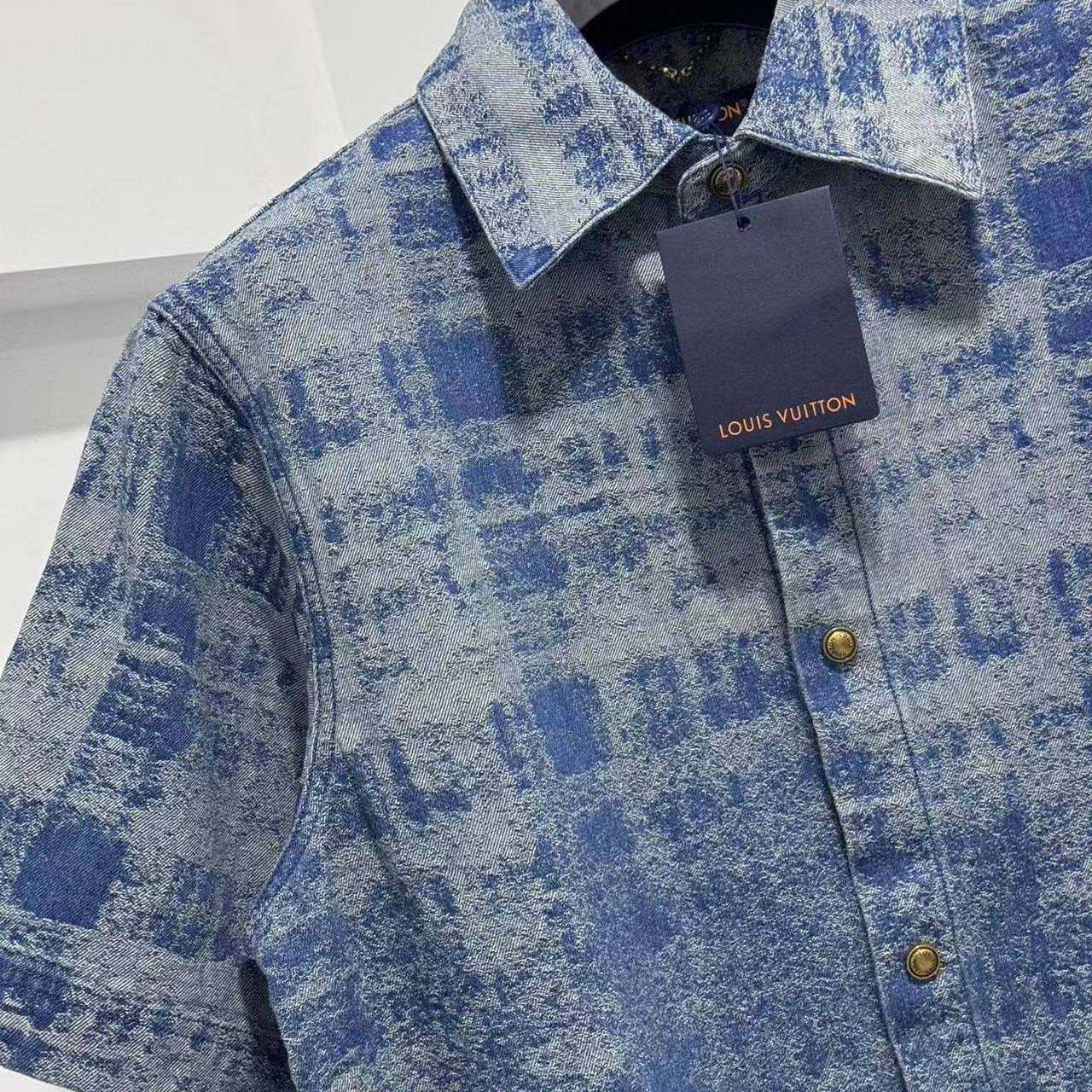 Louis Vuitton Denim Short-Sleeved Shirt - DesignerGu
